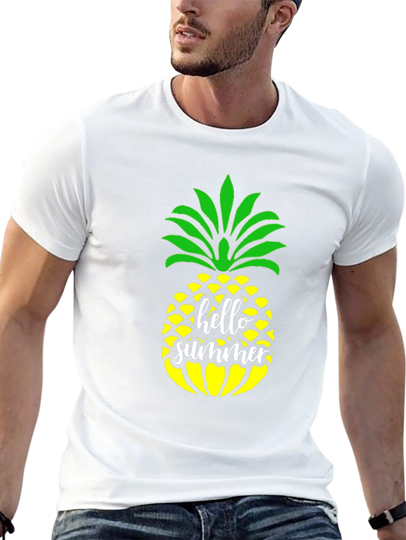 Hello Summer Pineapple Graphic Tee