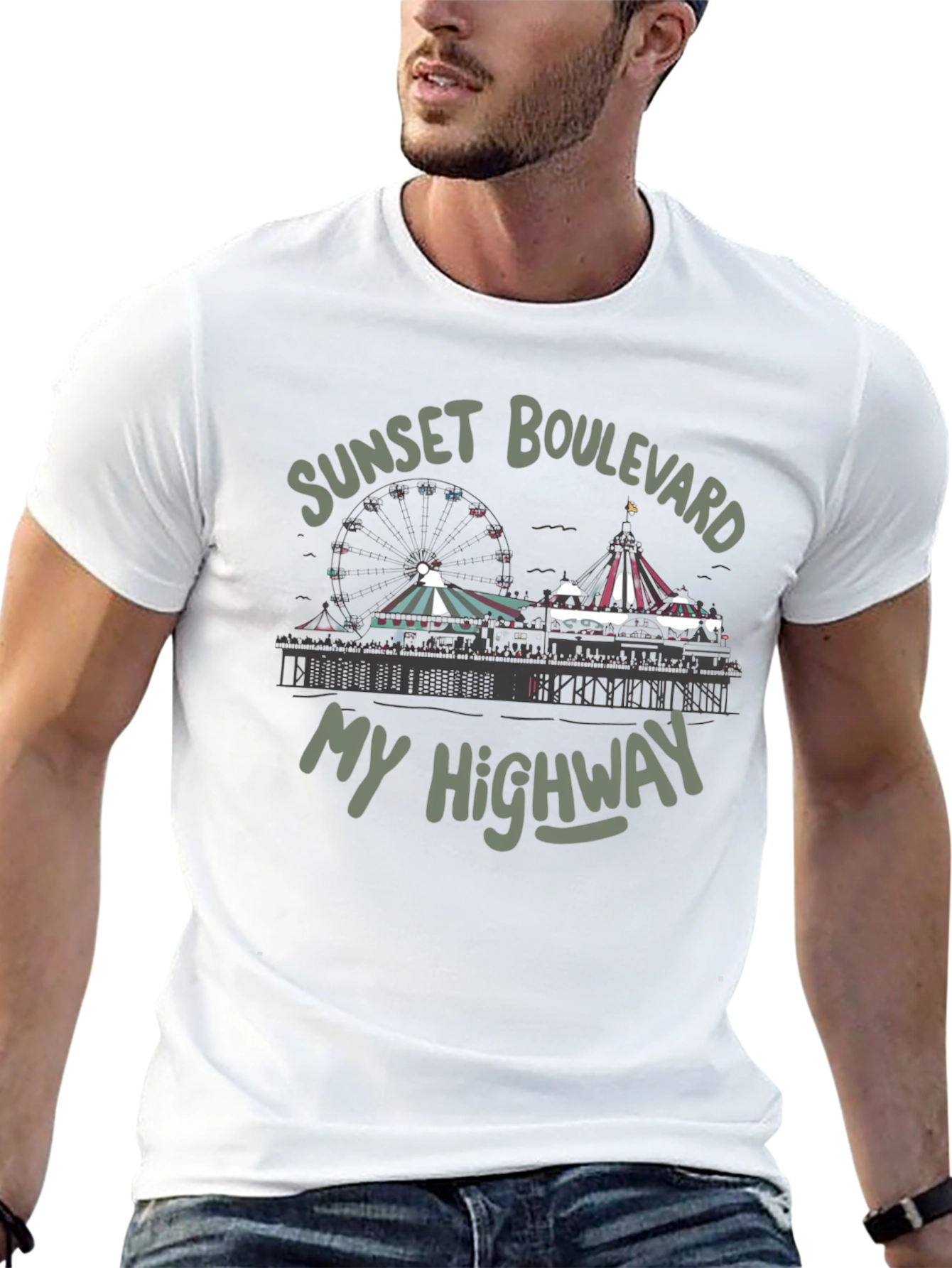 Sunset Boulevard Tee - My Highway Black T-Shirt