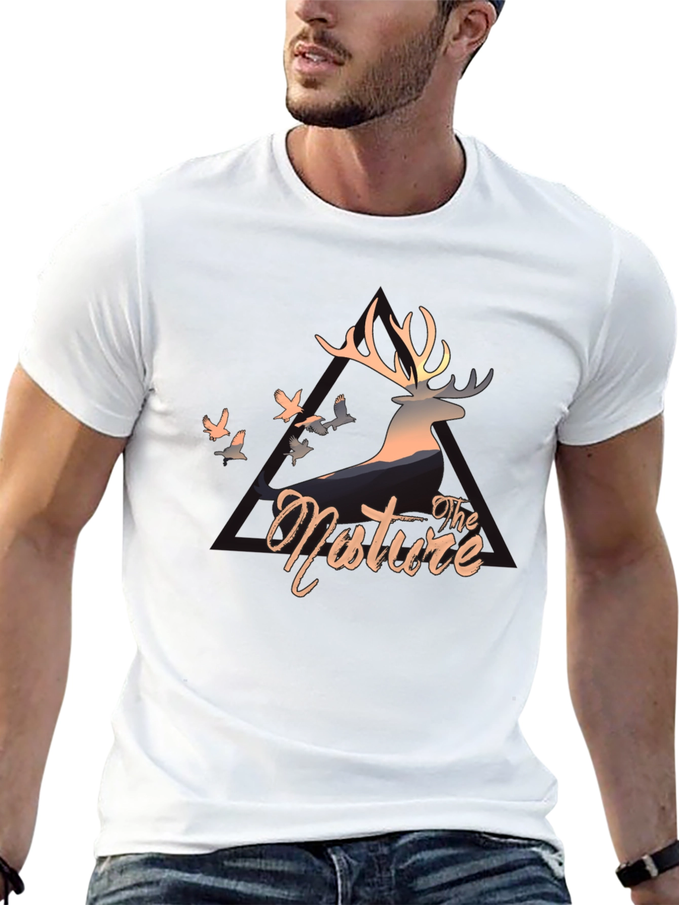 Nature Deer Graphic T-Shirt - Stylish Casual Wear