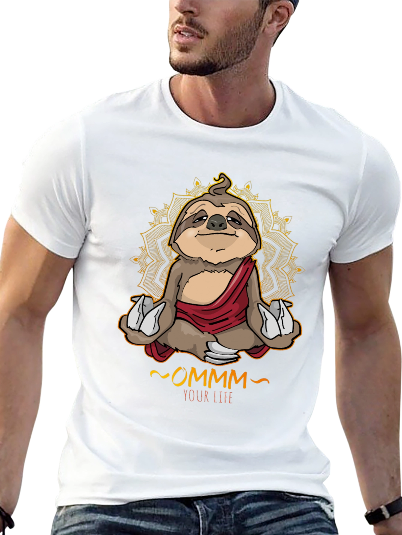 Meditating Sloth T-Shirt - Find Your Ommm
