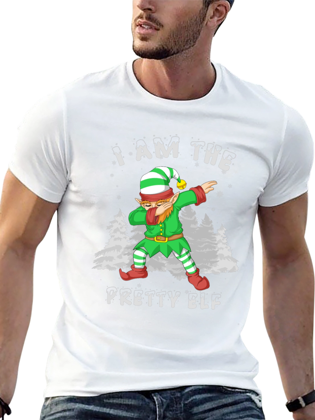 Funny Christmas Elf Dabbing T-Shirt