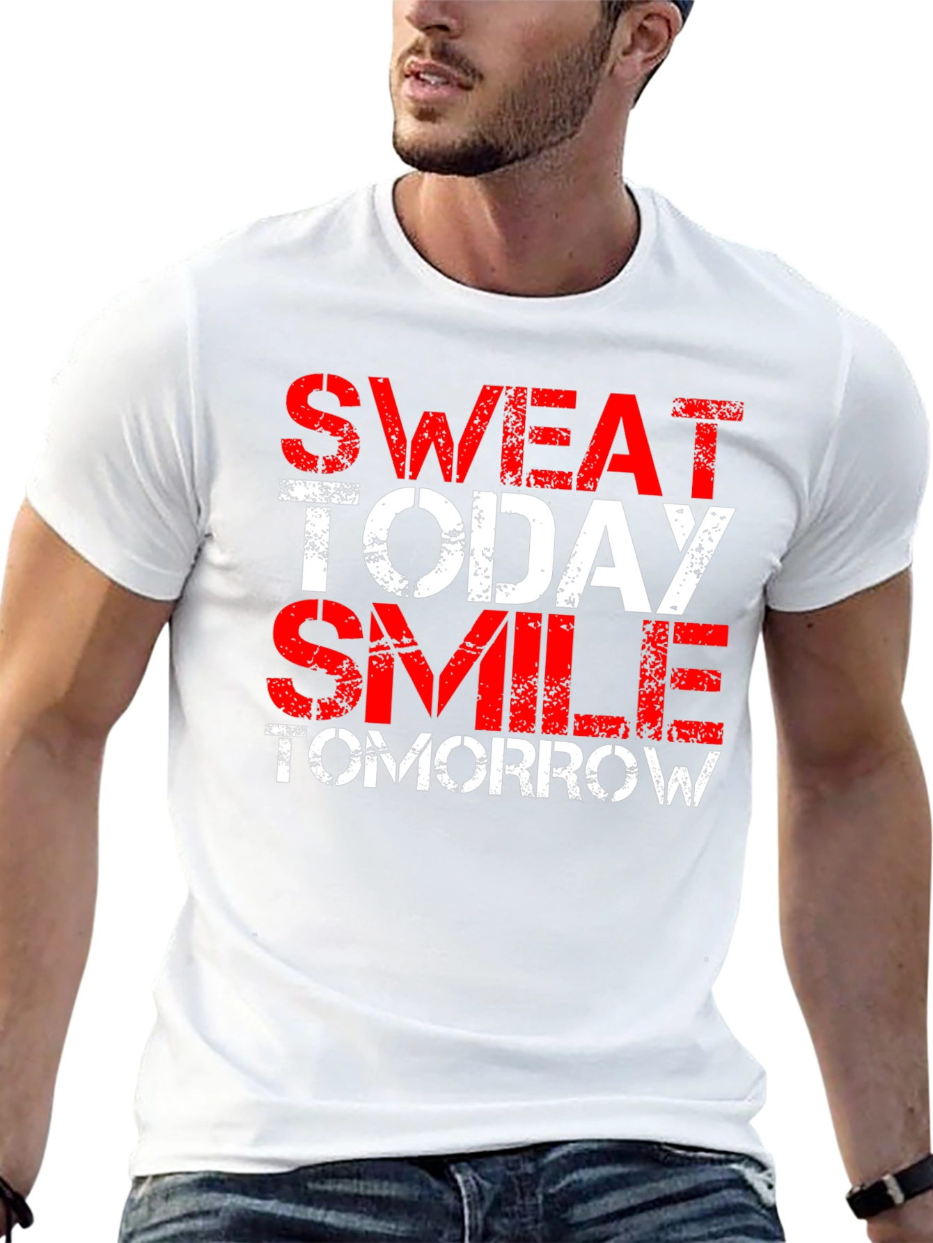 Sweat Today Smile Tomorrow Black T-Shirt