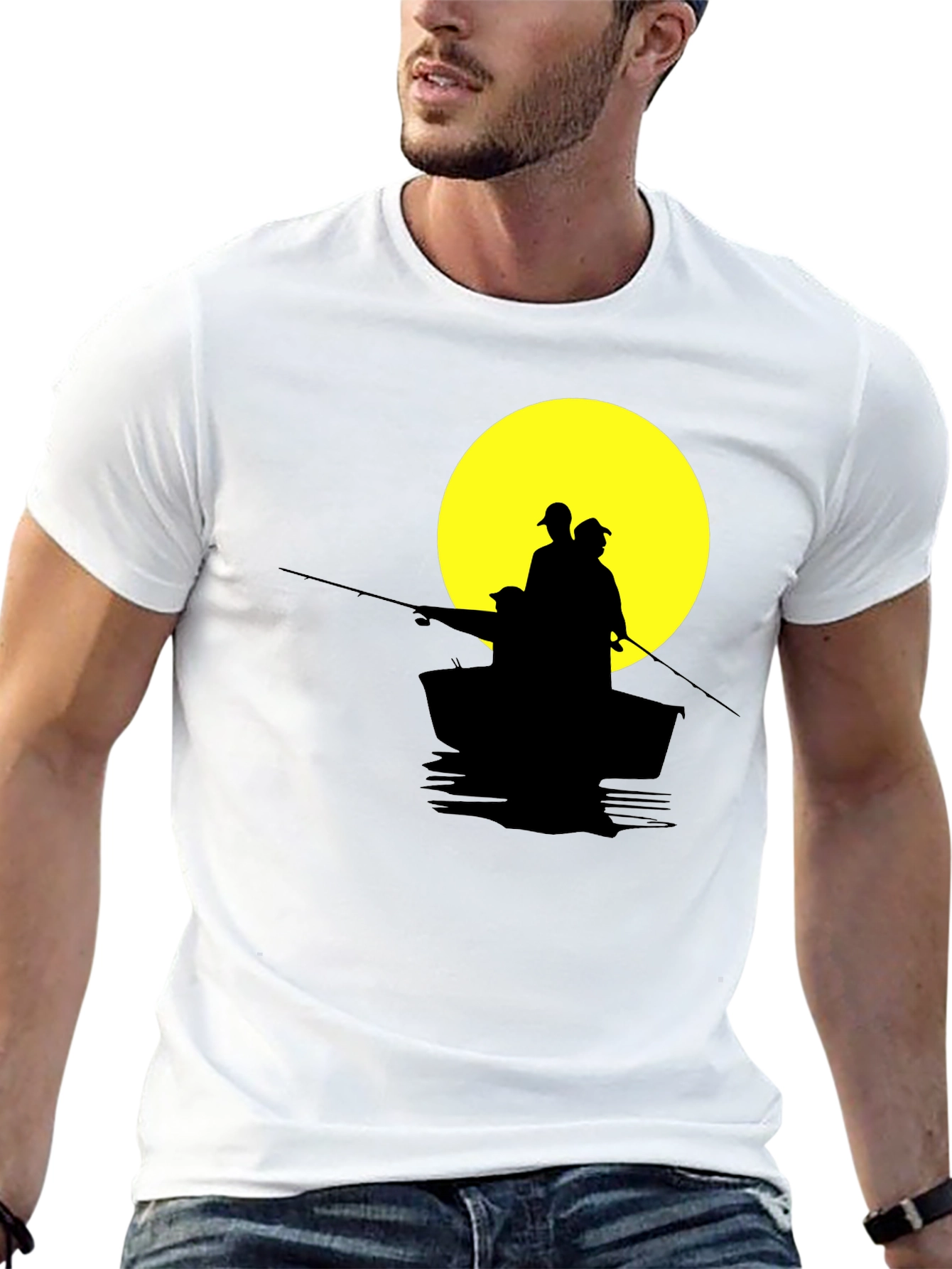 Fishing Boat Silhouette T-Shirt