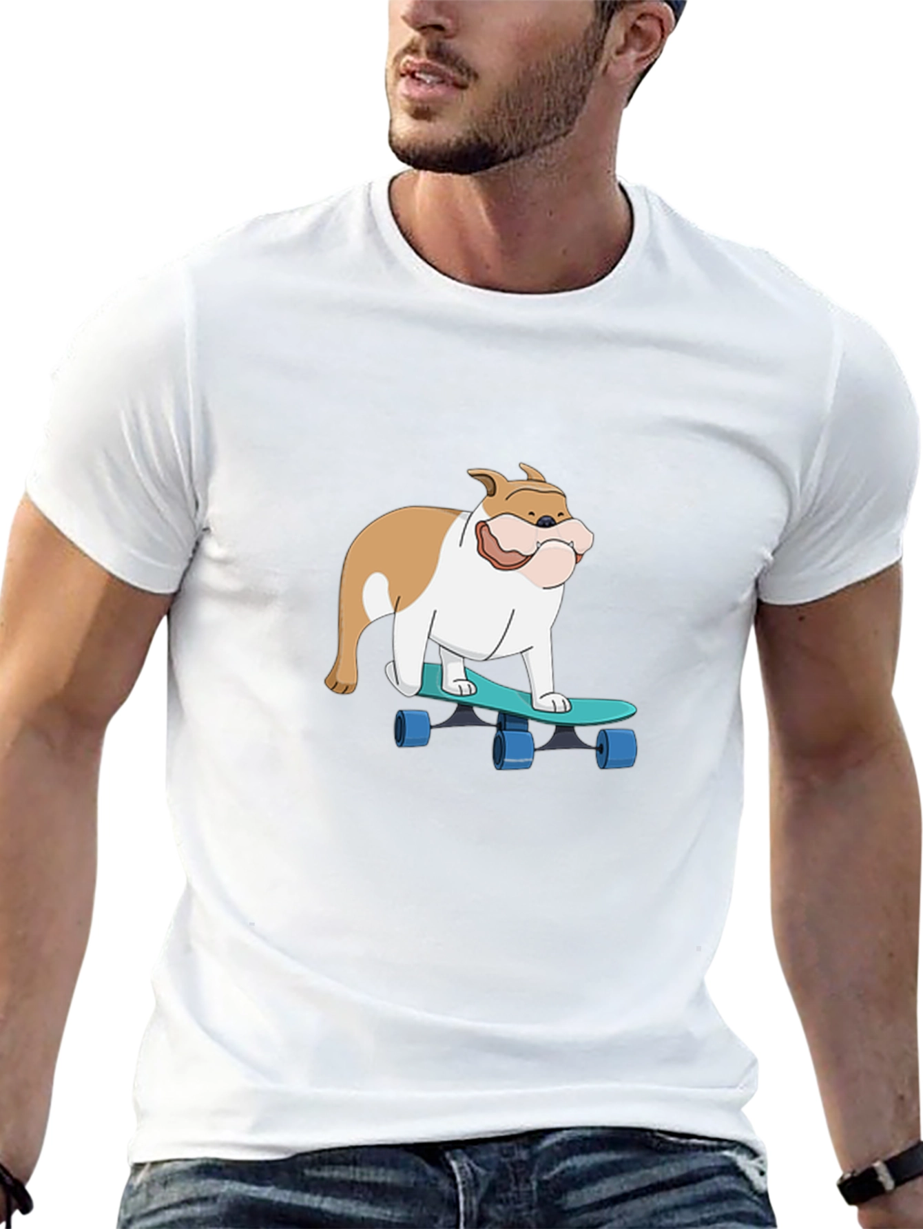 Bulldog Skateboard Graphic Tee - Unisex