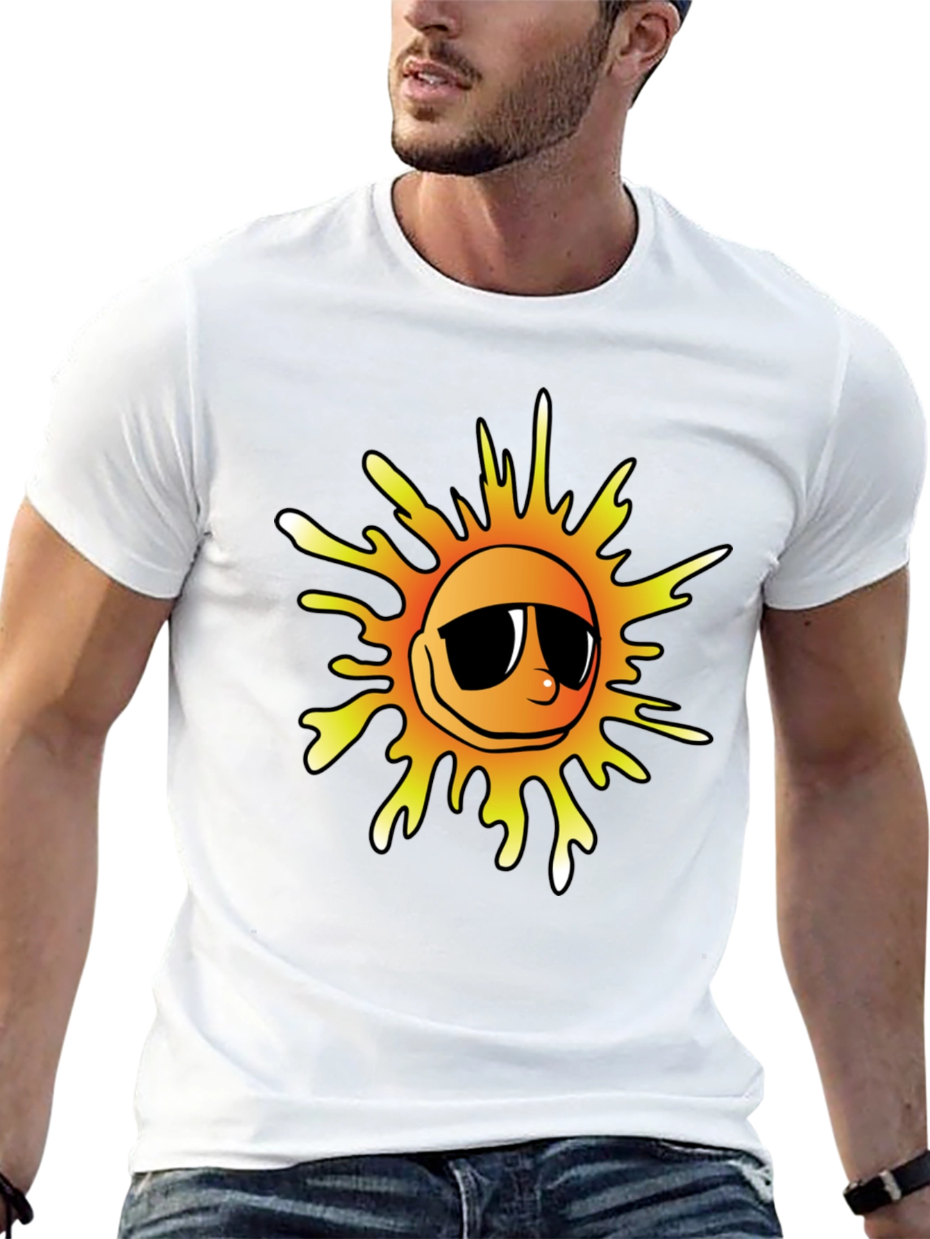 Cool Sun Graphic Black T-Shirt