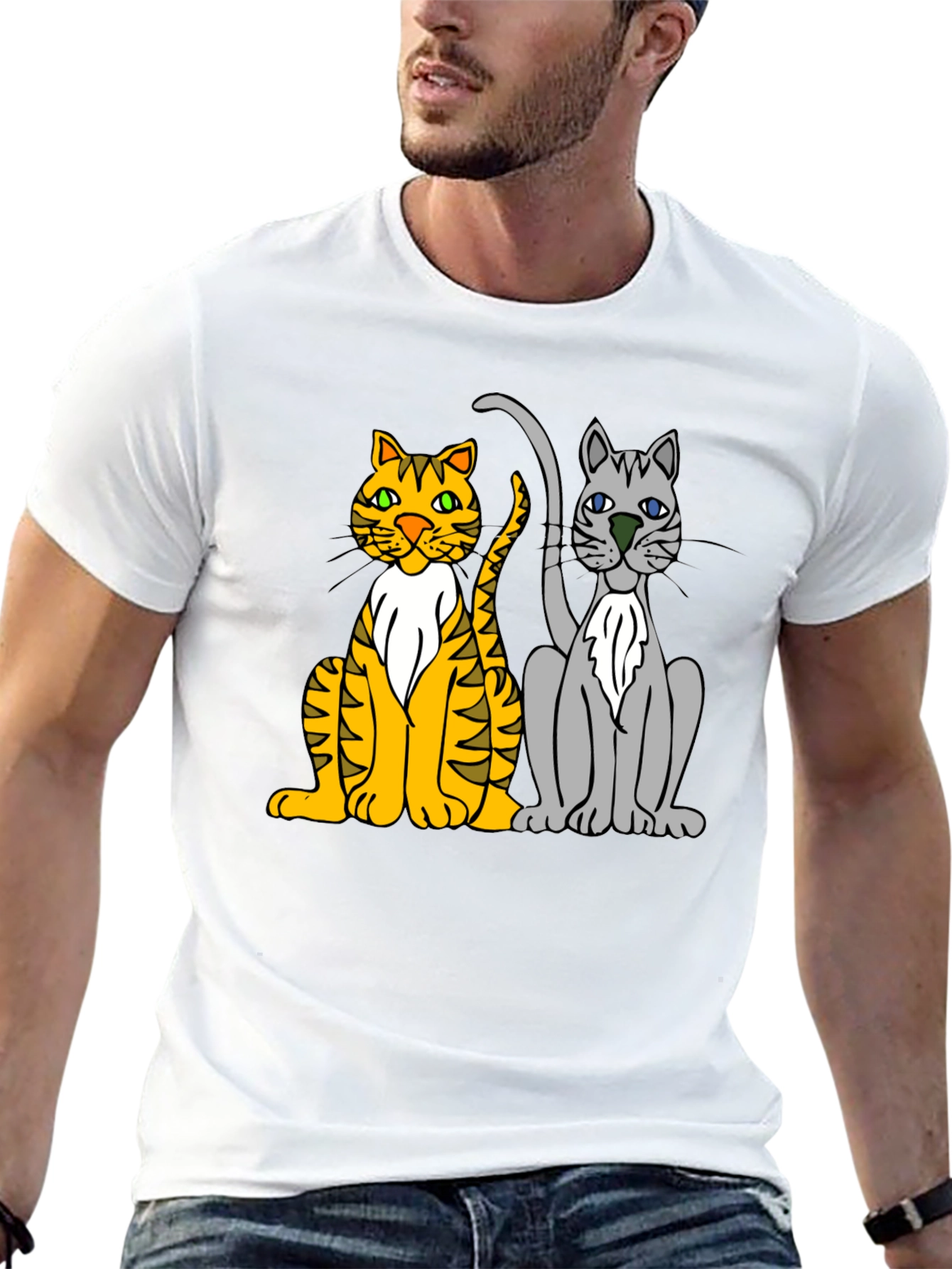 Cats Graphic T-Shirt Casual Wear