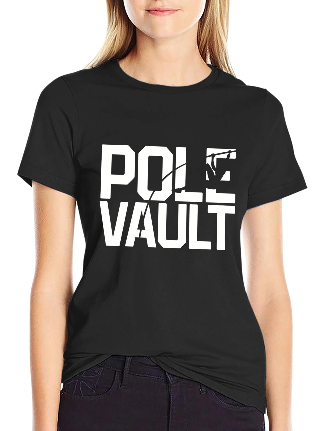 Pole Vault T-Shirt - Black Cotton Tee