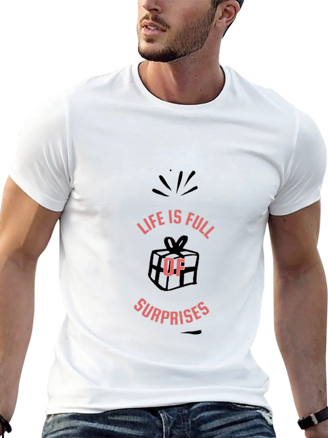 Life Is Full Of Surprises Black T-Shirt