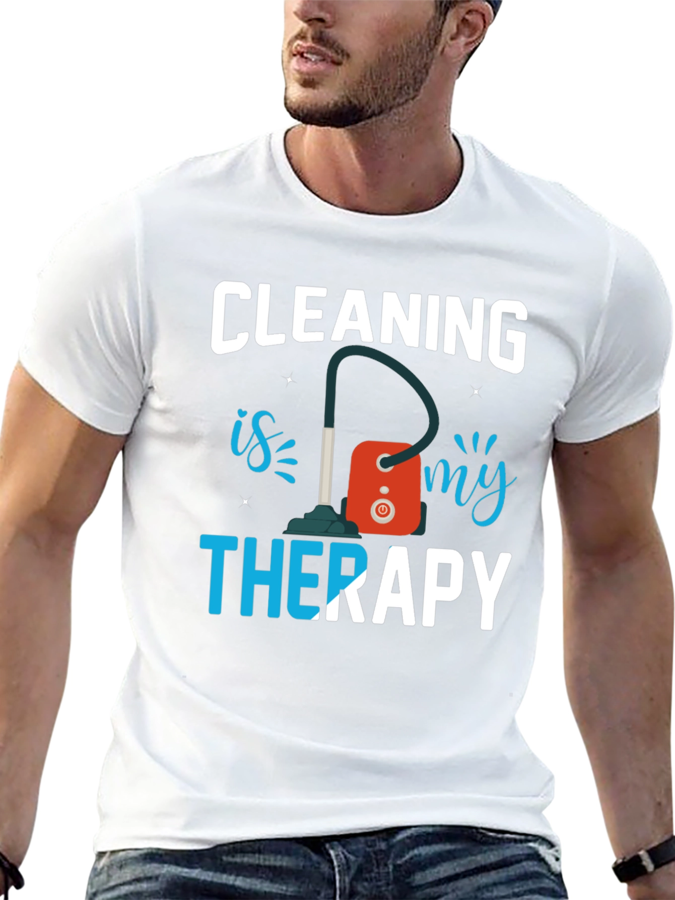 Cleaning is My Therapy Graphic Tee