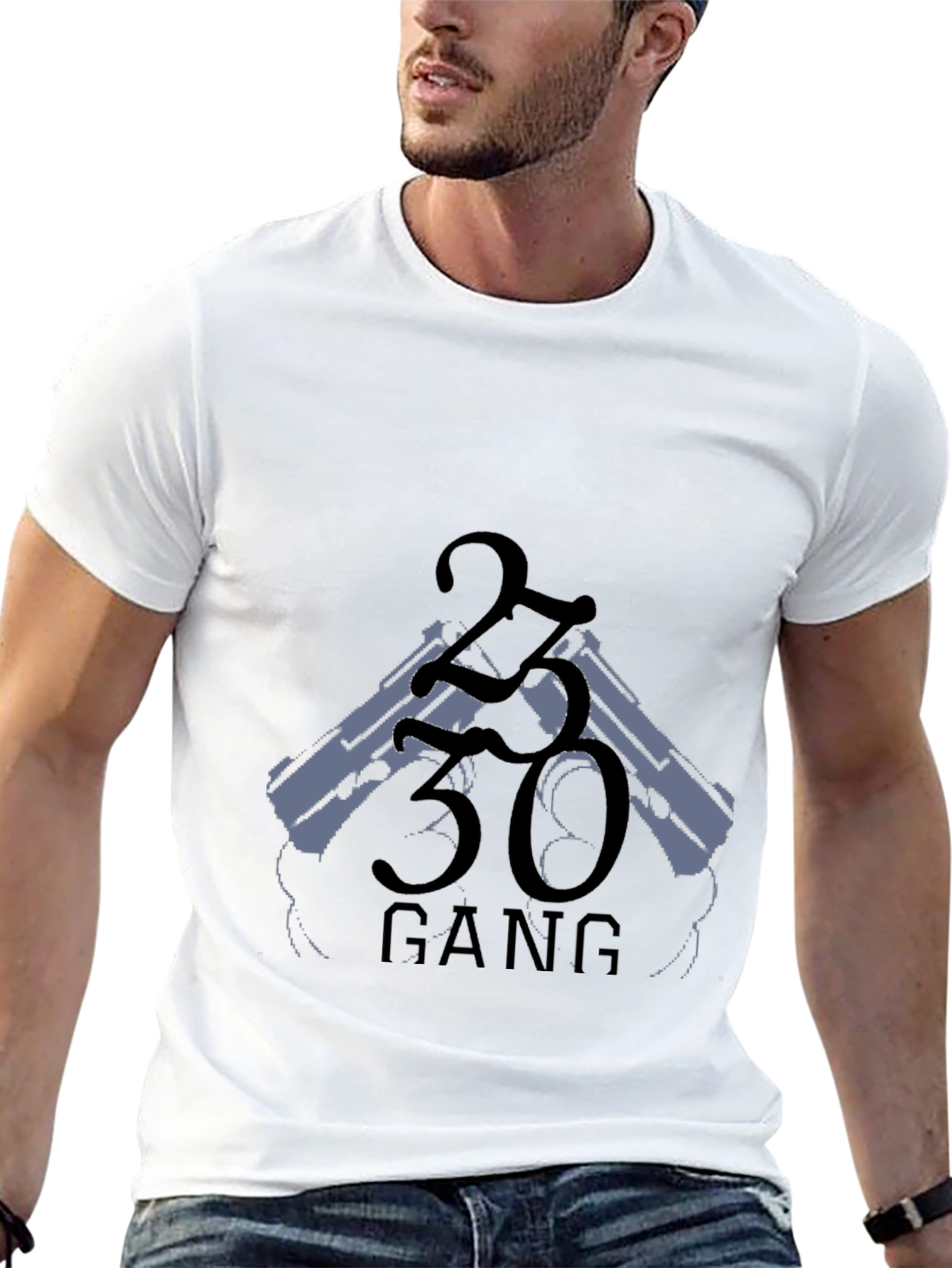 2330 Gang Graphic Black Tee Shirt