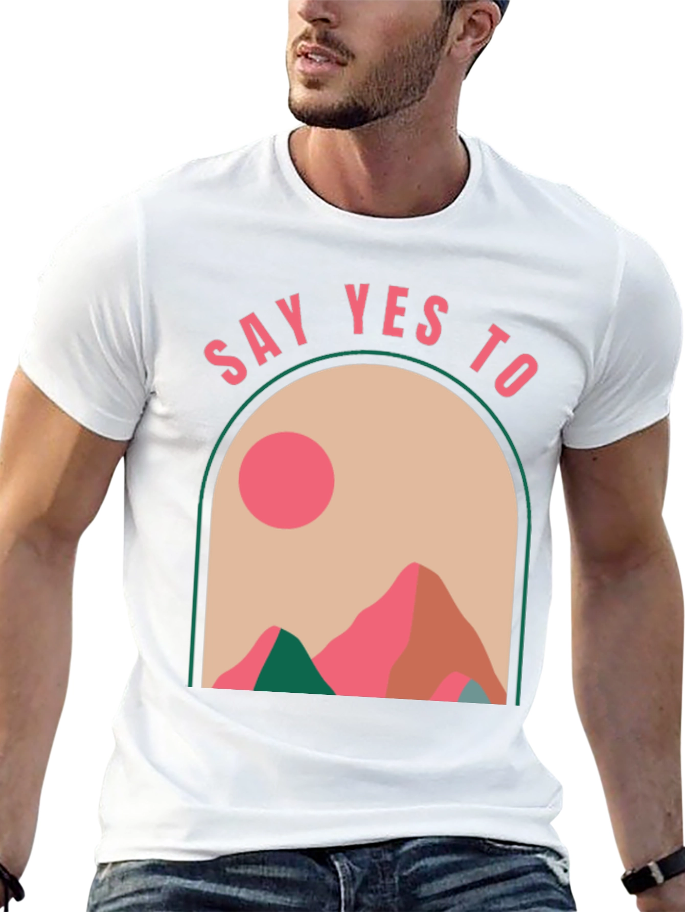 Say Yes to Adventure Black Graphic Tee