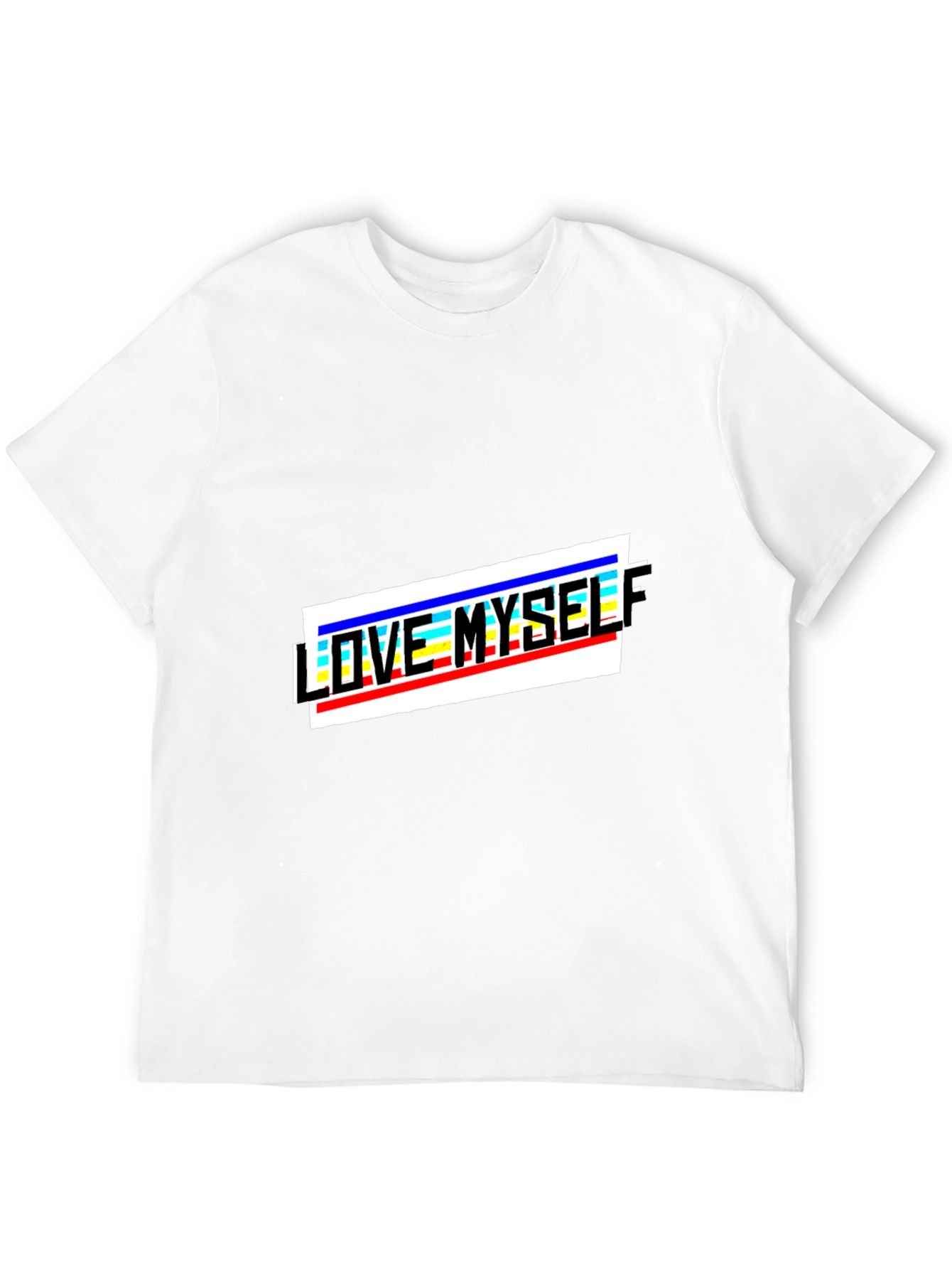 Love Myself Graphic Print Black T-Shirt