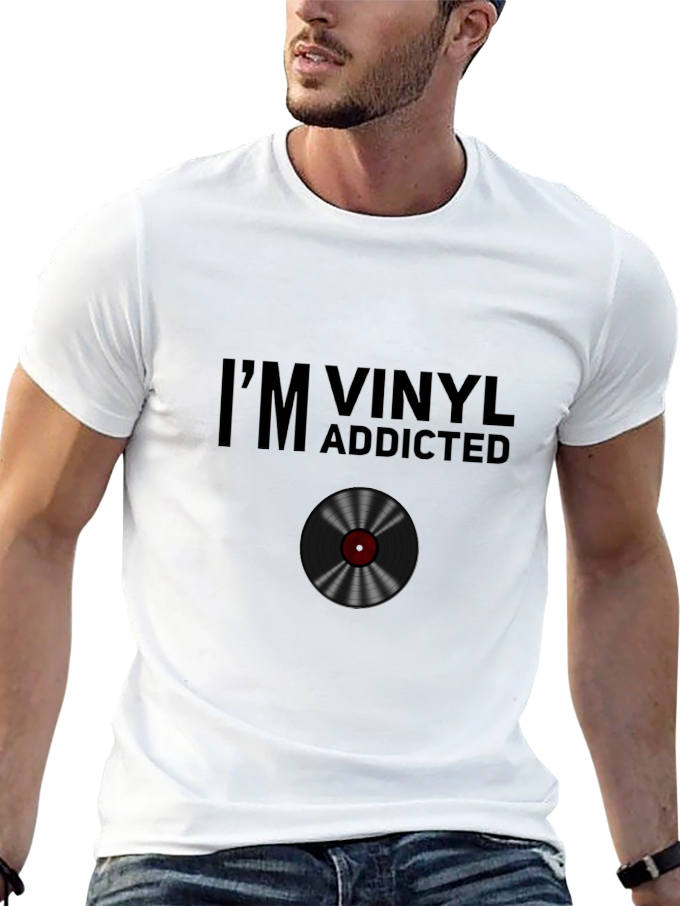 Im Vinyl Addicted Graphic Tee