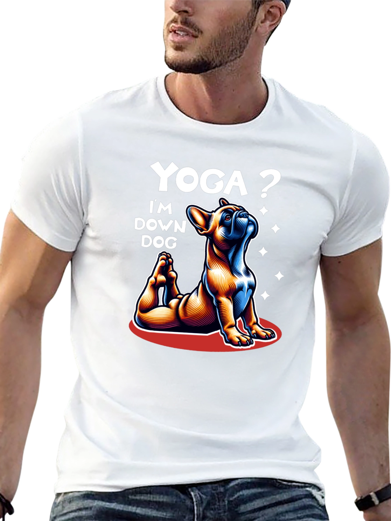 Yoga Dog T-Shirt: Downward Dog Graphic Tee