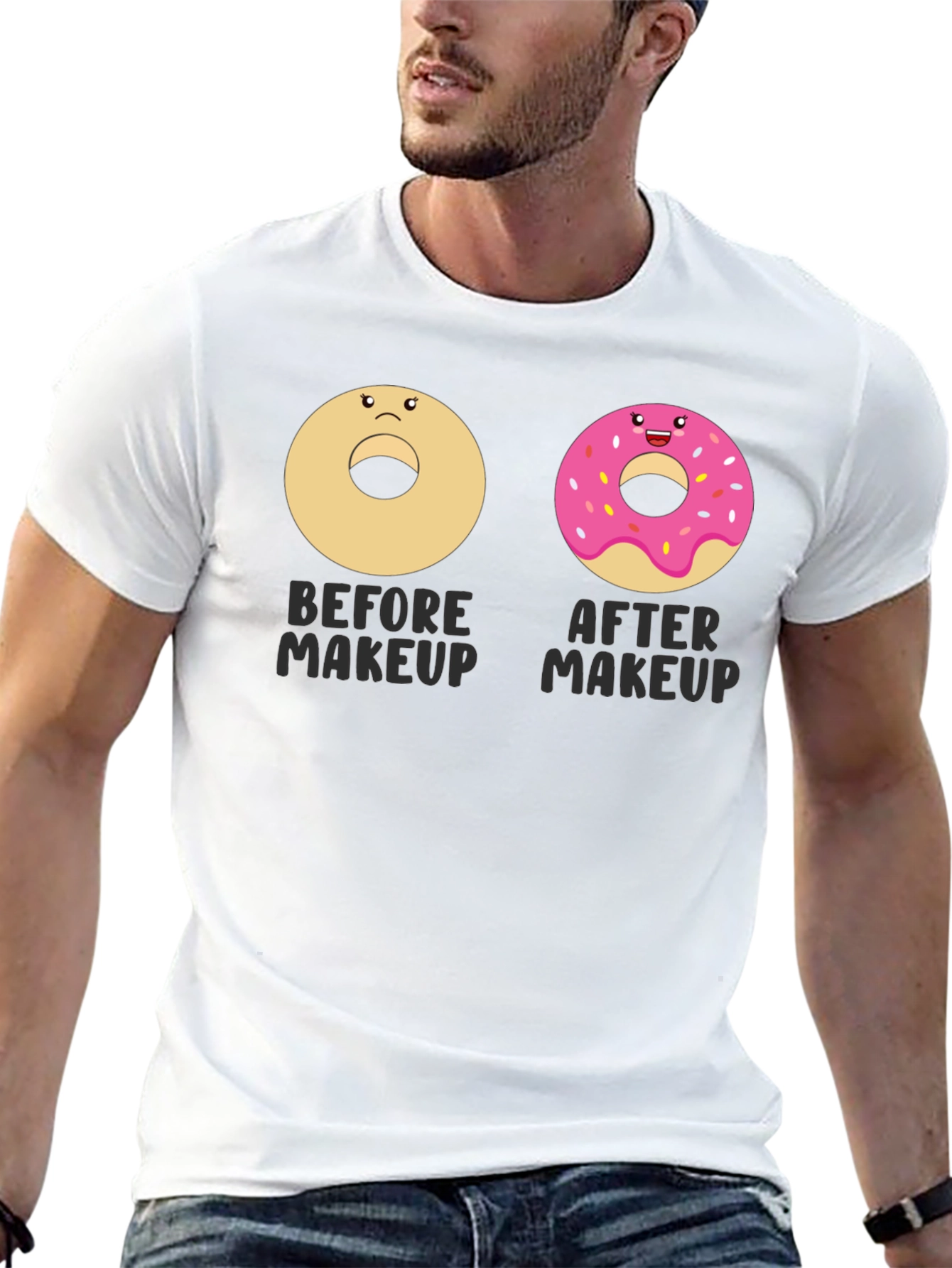 Funny Donut Makeup T-Shirt