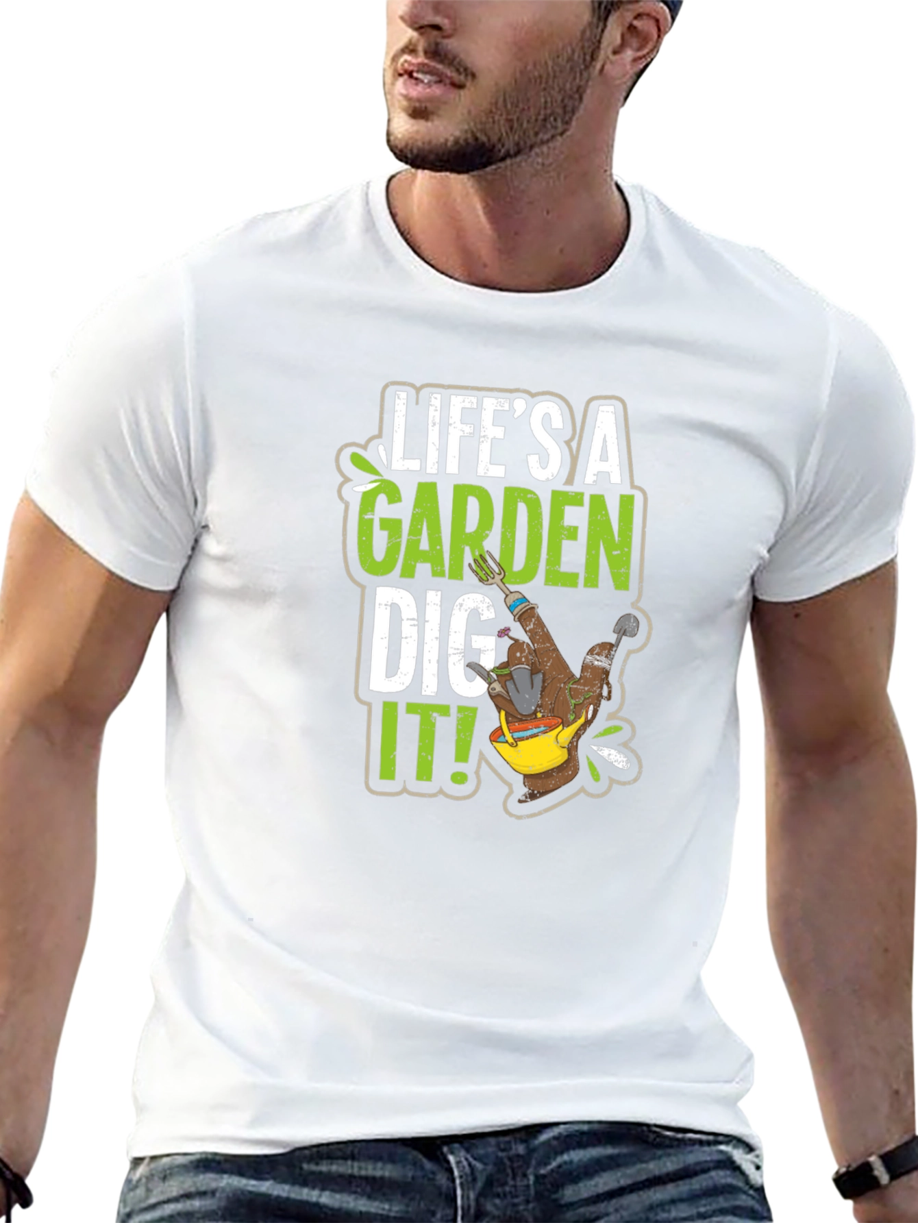 Lifes a Garden Dig It! Black Graphic Tee