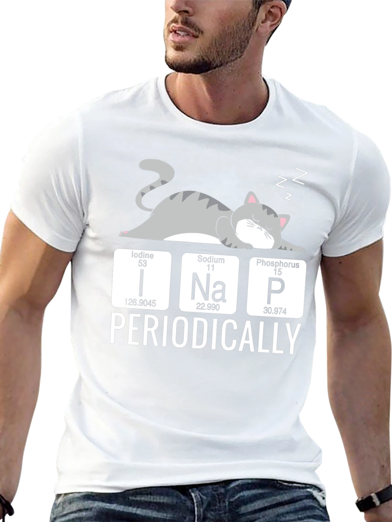 Periodically Cat Nap T-Shirt Funny Science Tee