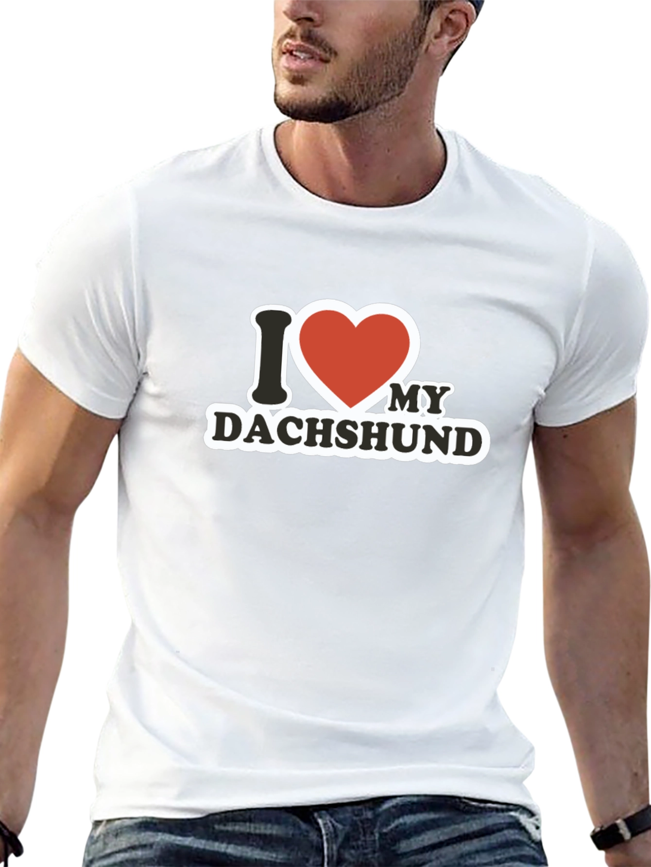 I Love My Dachshund Graphic Tee