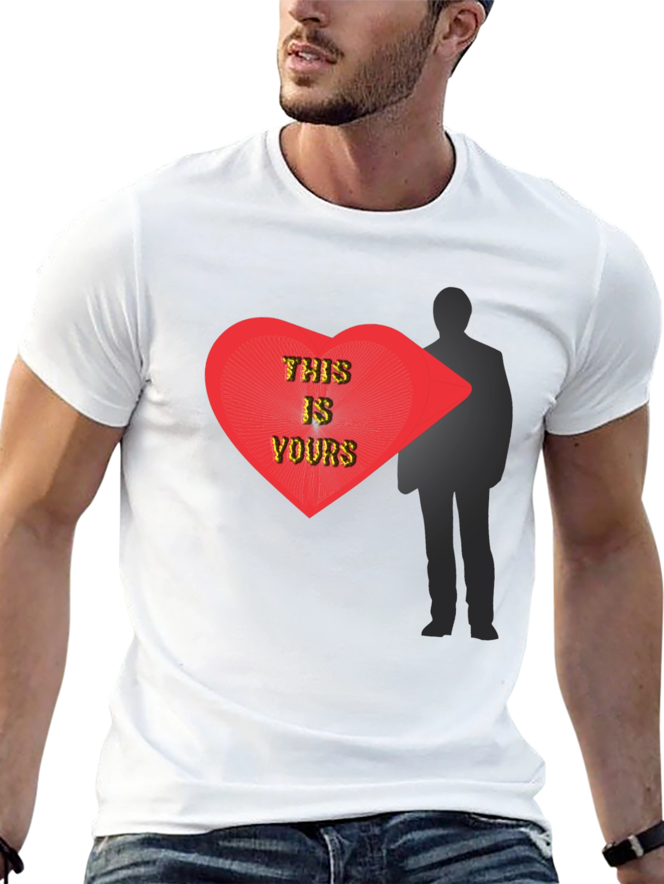 This Is Yours Graphic T-Shirt - Modern Heart Design