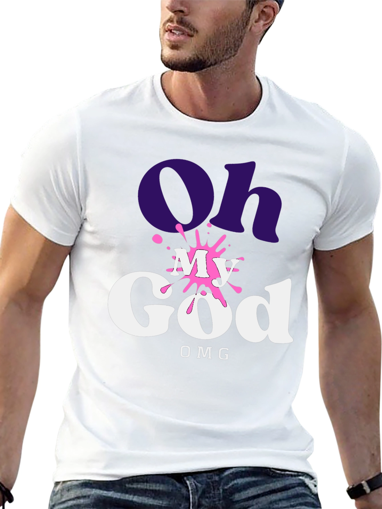 Oh My God OMG T-Shirt - Trendy Graphic Tee