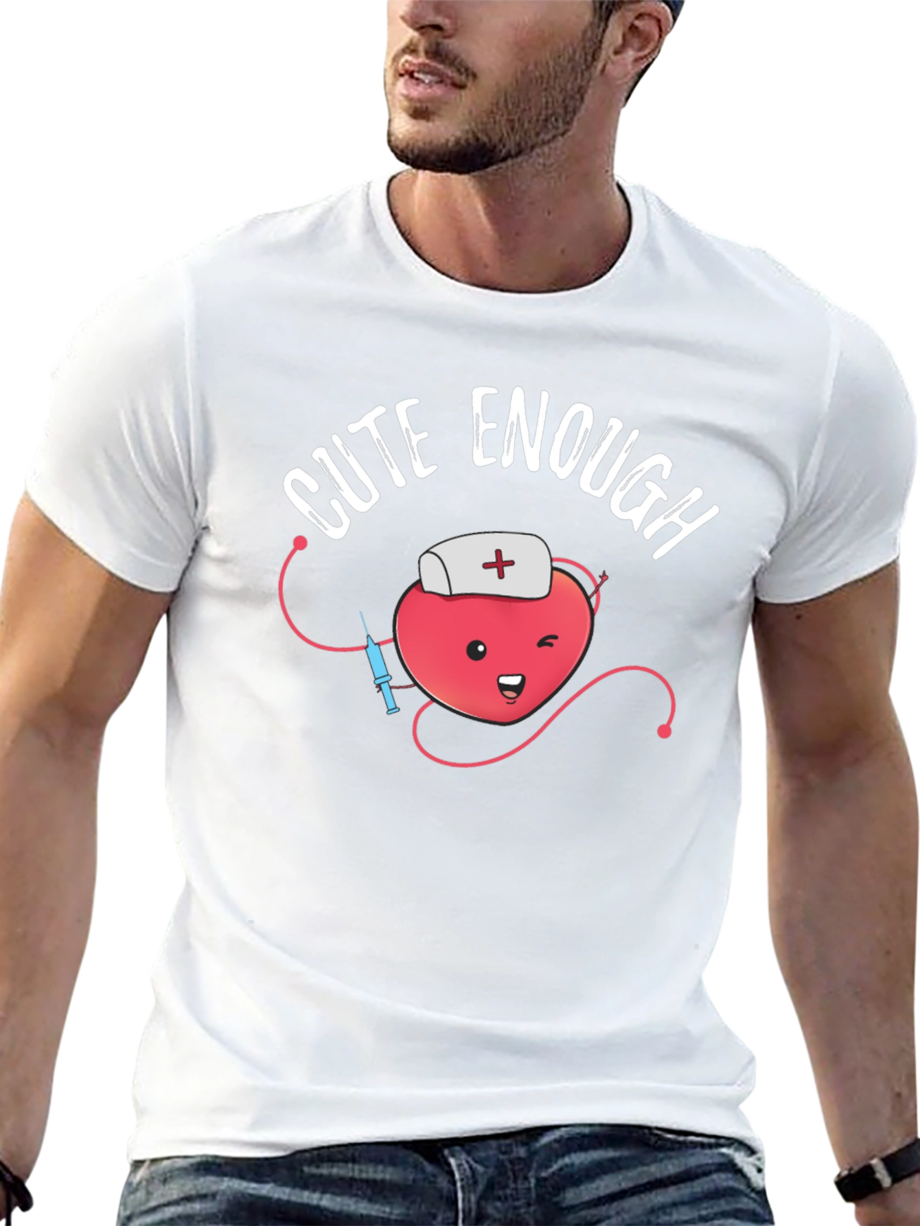 Cute Enough Nurse Heart T-Shirt