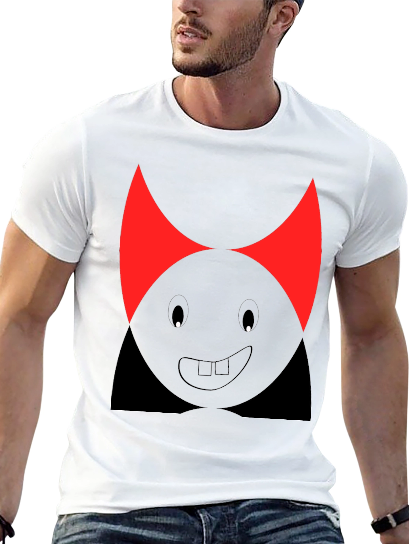 Funny Devil Cartoon T-Shirt - Black