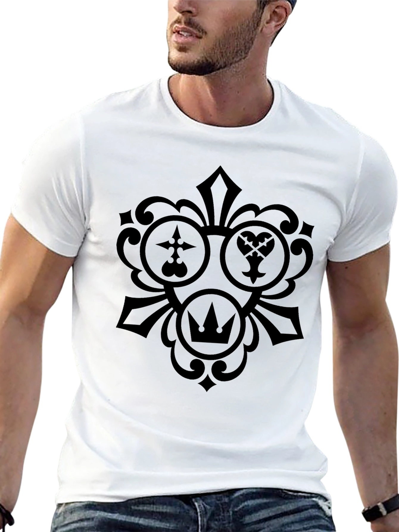 Kingdom Hearts Emblem Black T-Shirt