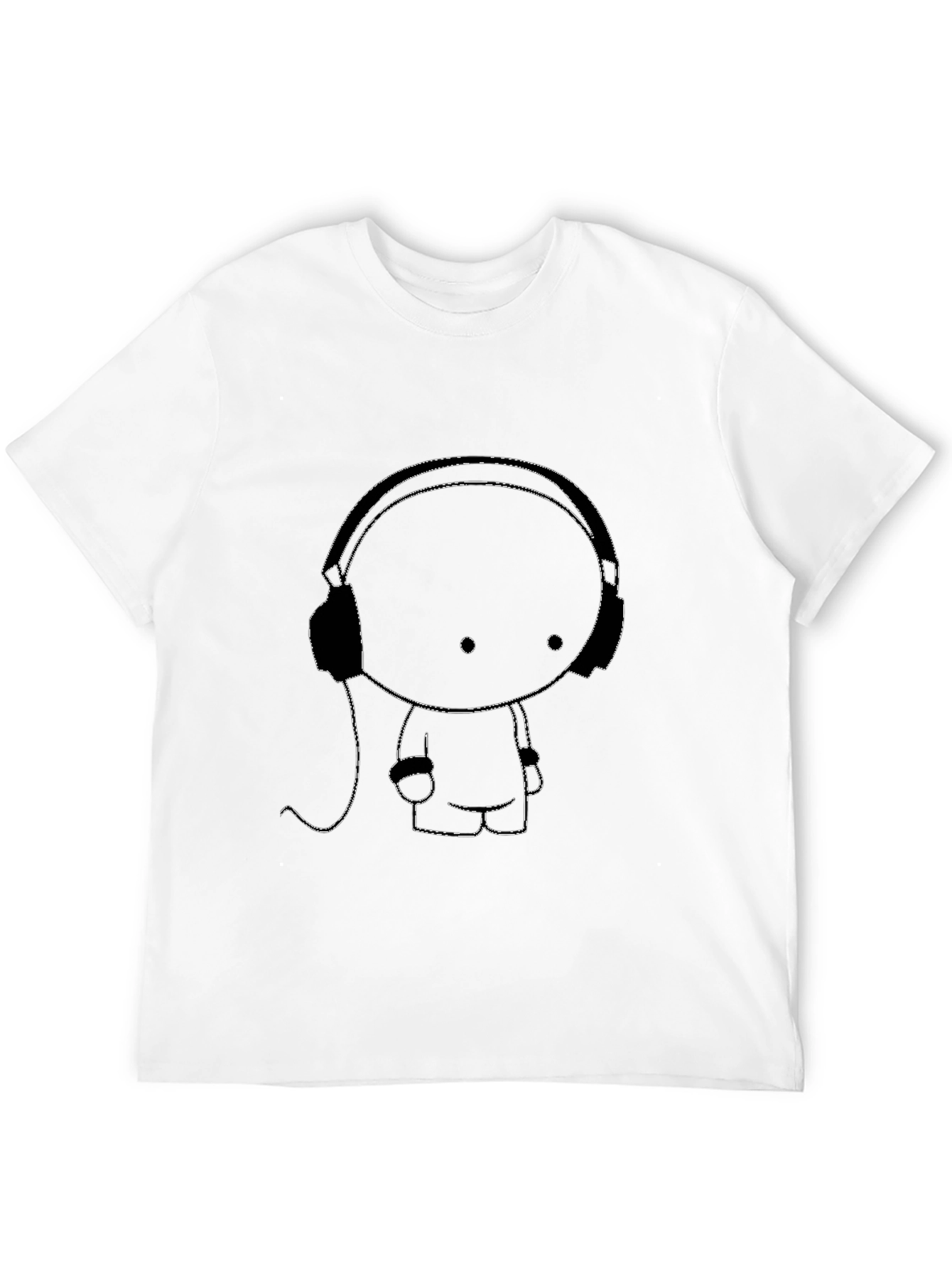 Cool Graphic Tee - Cartoon Character with Headphones