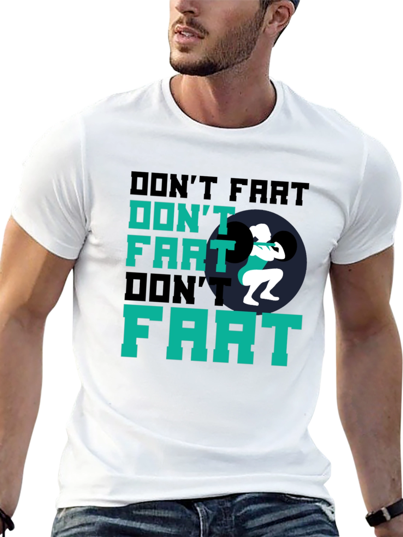 Dont Fart Weightlifting Black T-Shirt