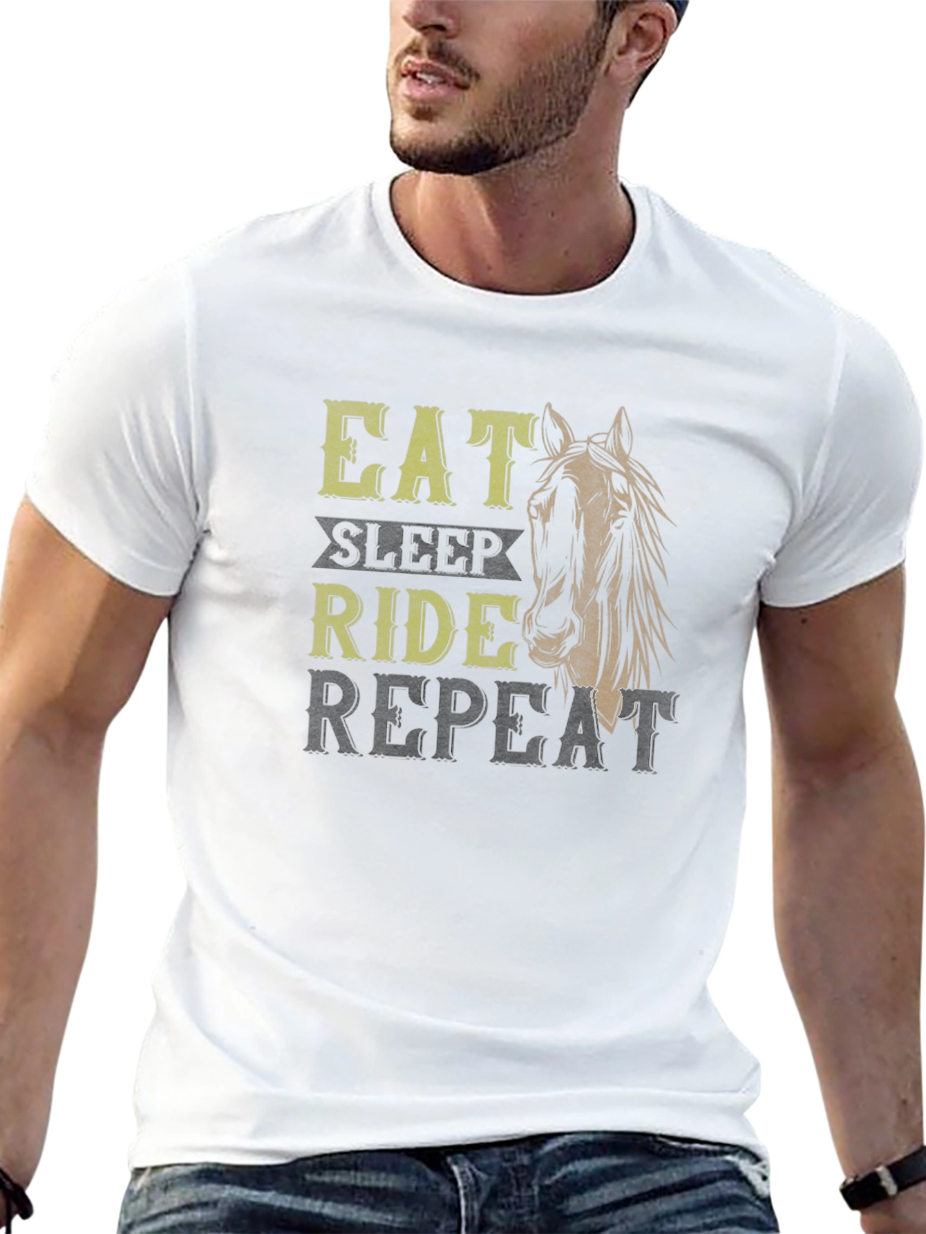 Eat Sleep Ride Repeat Horse T-Shirt
