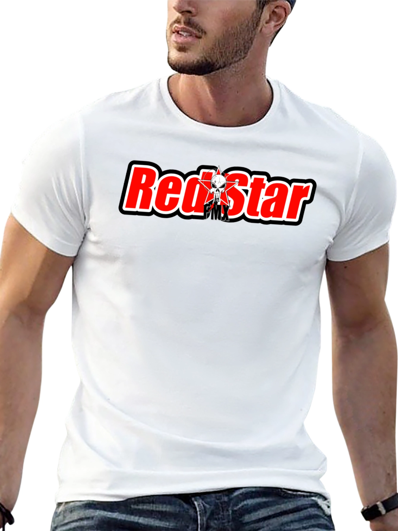 Red Star Graphic Tee - Stylish Mens Black T-Shirt