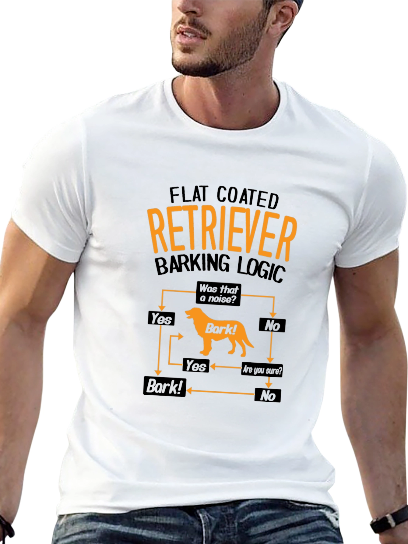 Flat Coated Retriever Barking Logic T-Shirt