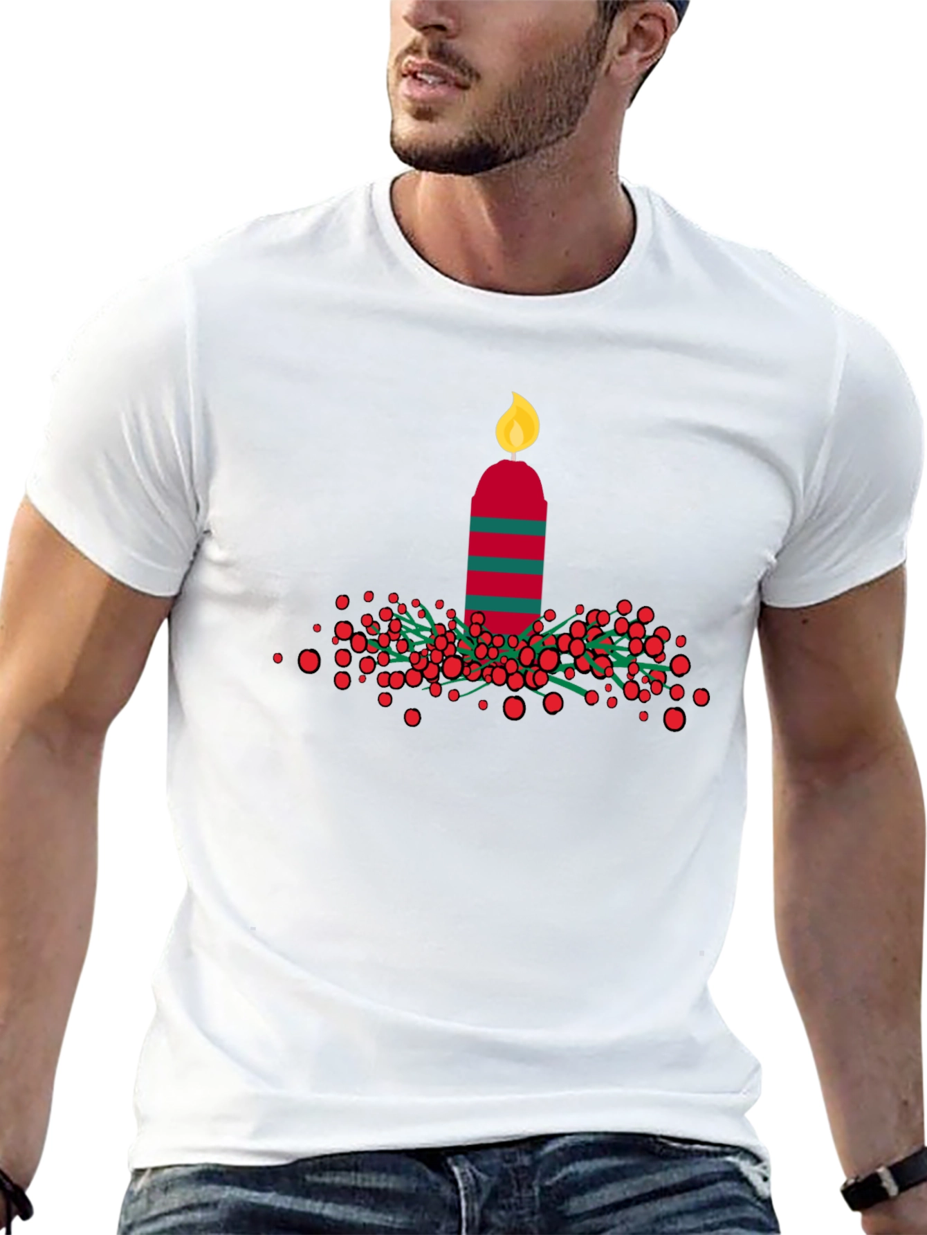 Festive Holiday Candle T-Shirt