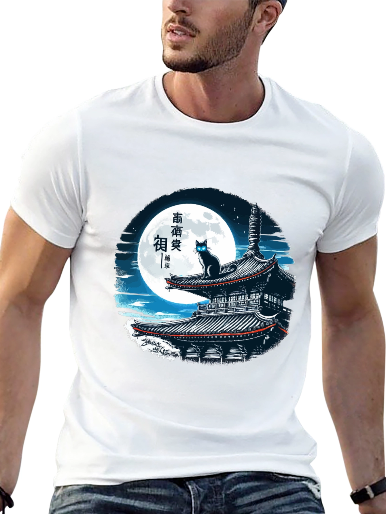 Black Cat Pagoda T-Shirt
