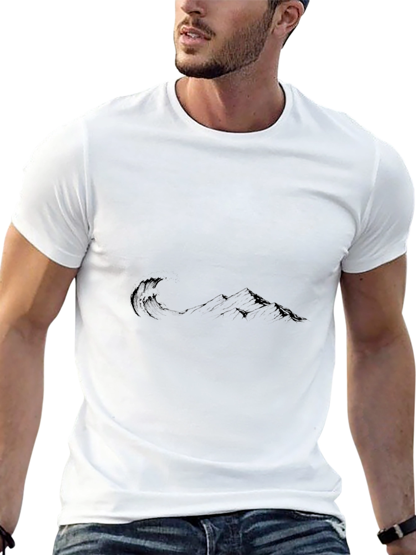 Black Wave Mountain Graphic Tee