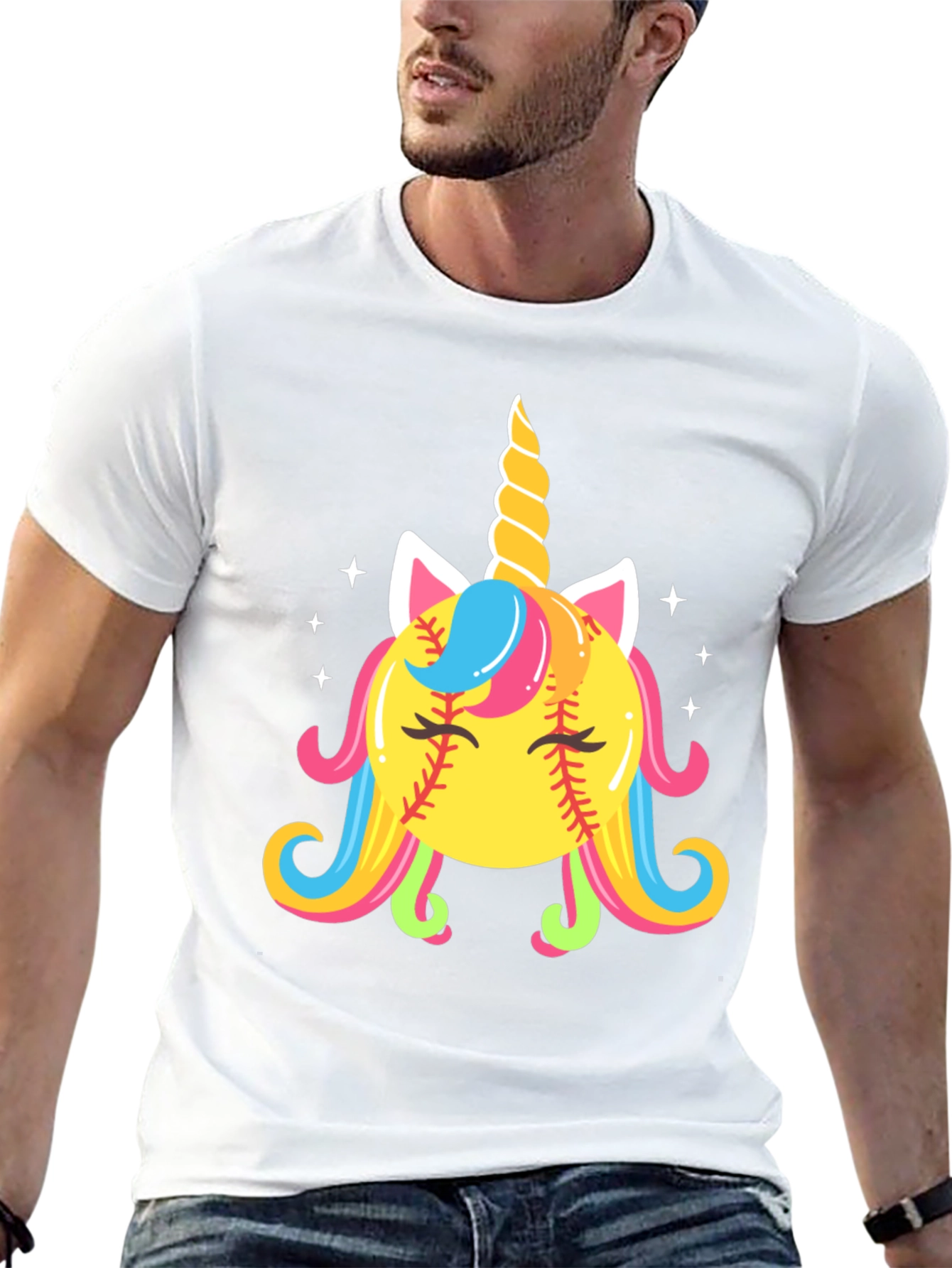 Unicorn Softball Graphic Tee