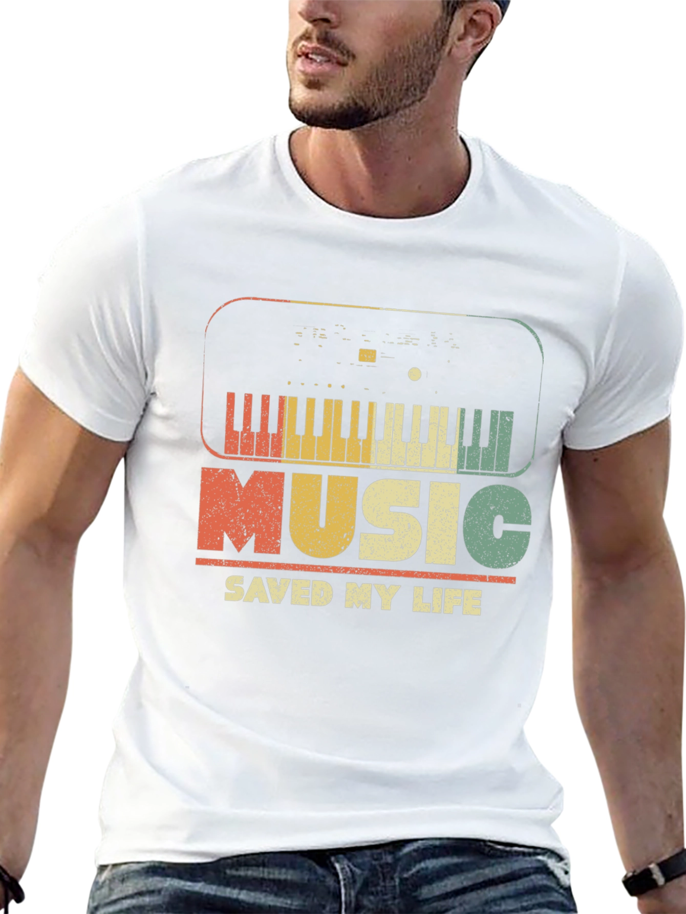 Music Saved My Life Retro T-Shirt