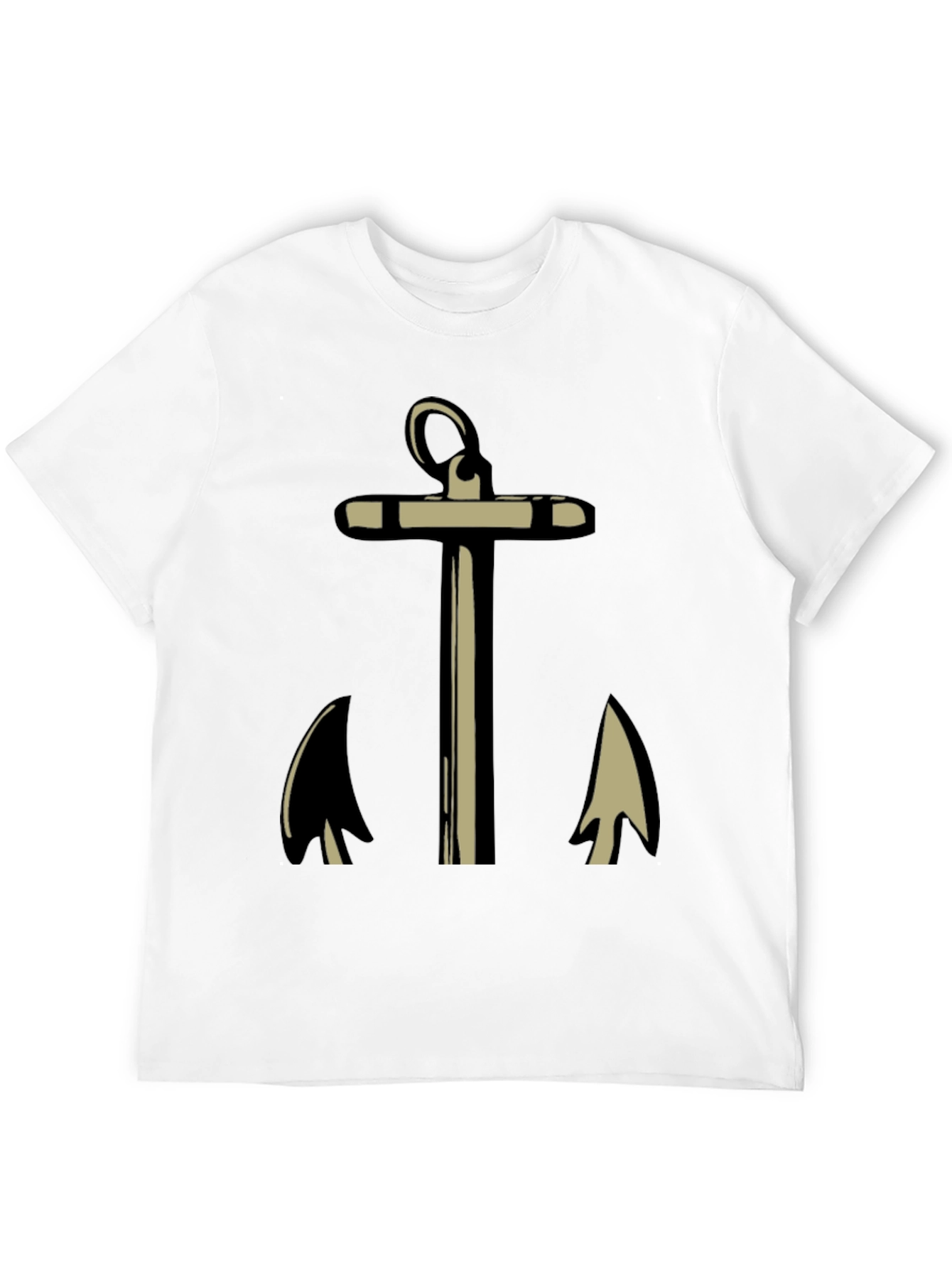 Nautical Anchor Graphic Tee - Black