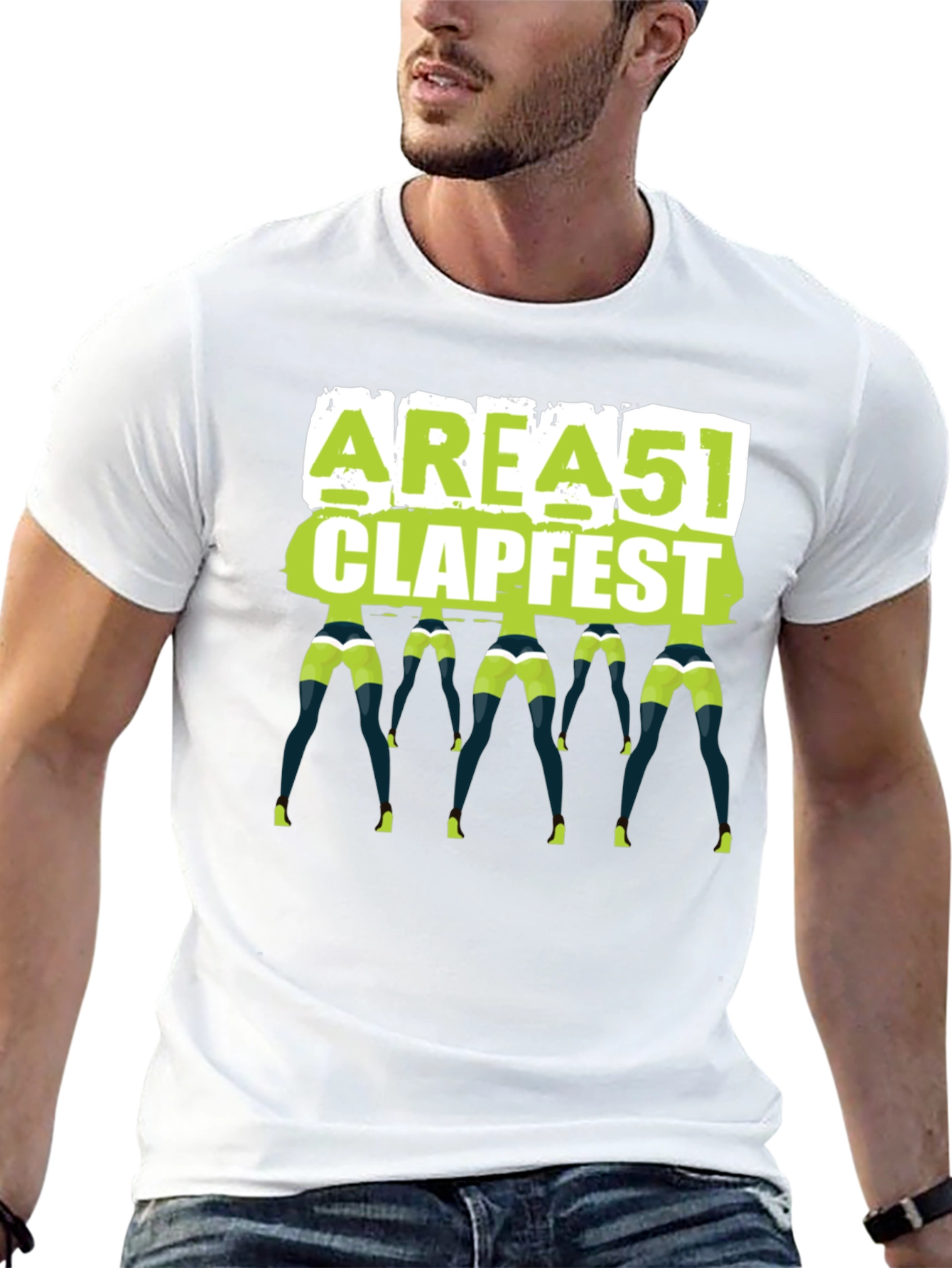 Area 51 Clapfest T-Shirt Funny Alien Rave Tee