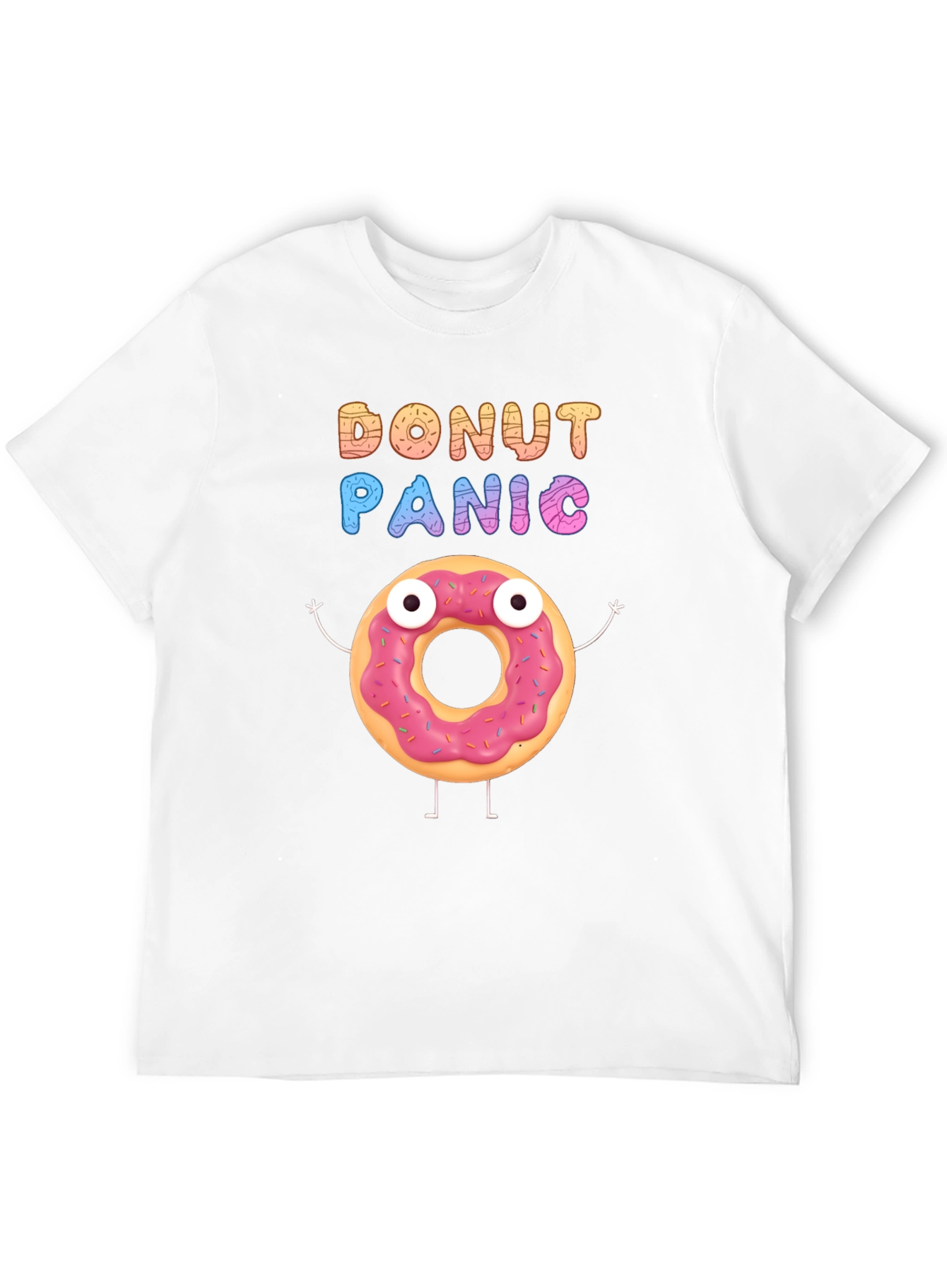 Donut Panic Graphic Tee - Funny Food T-Shirt