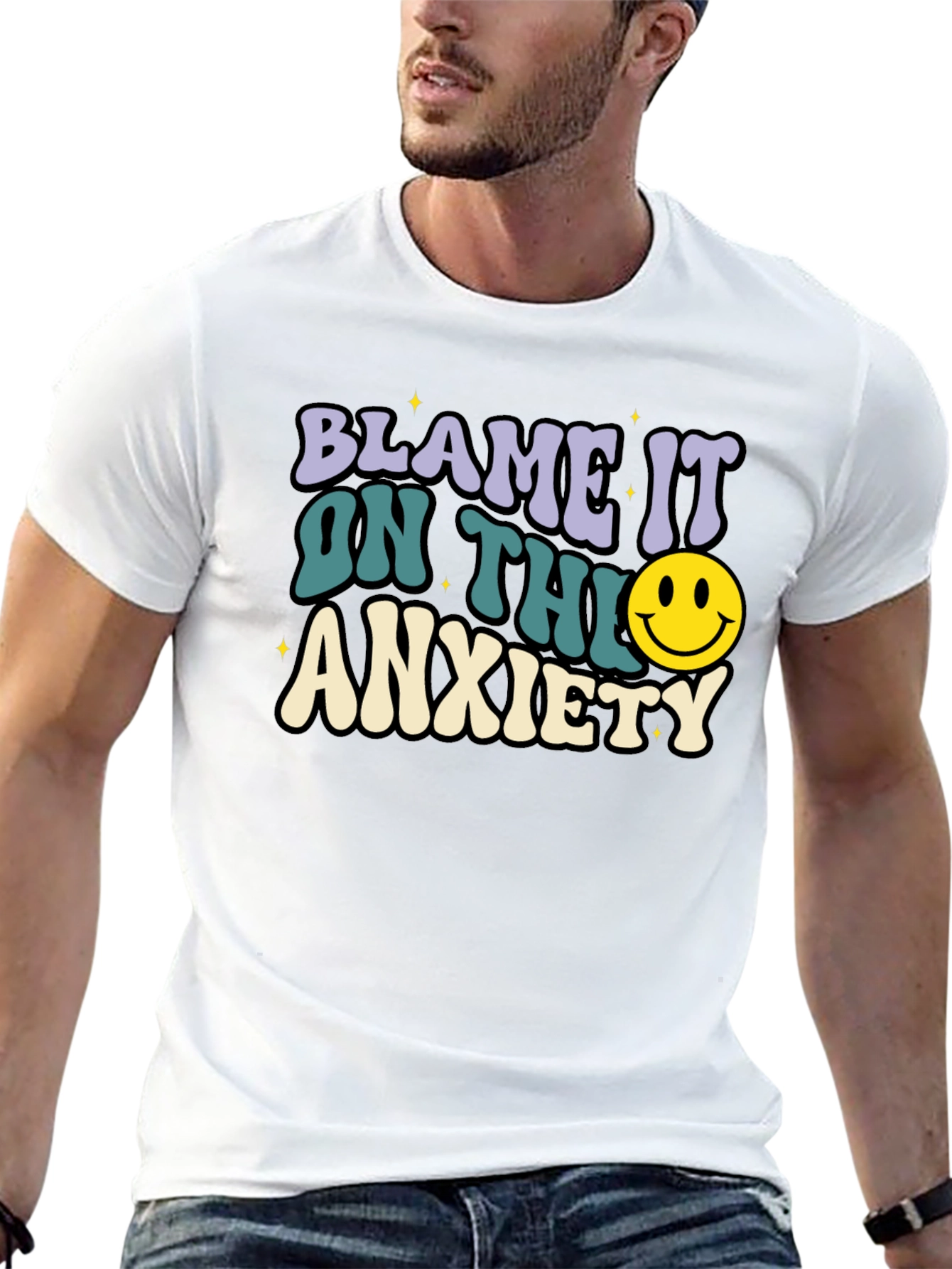 Blame It On Anxiety T-Shirt Retro Style