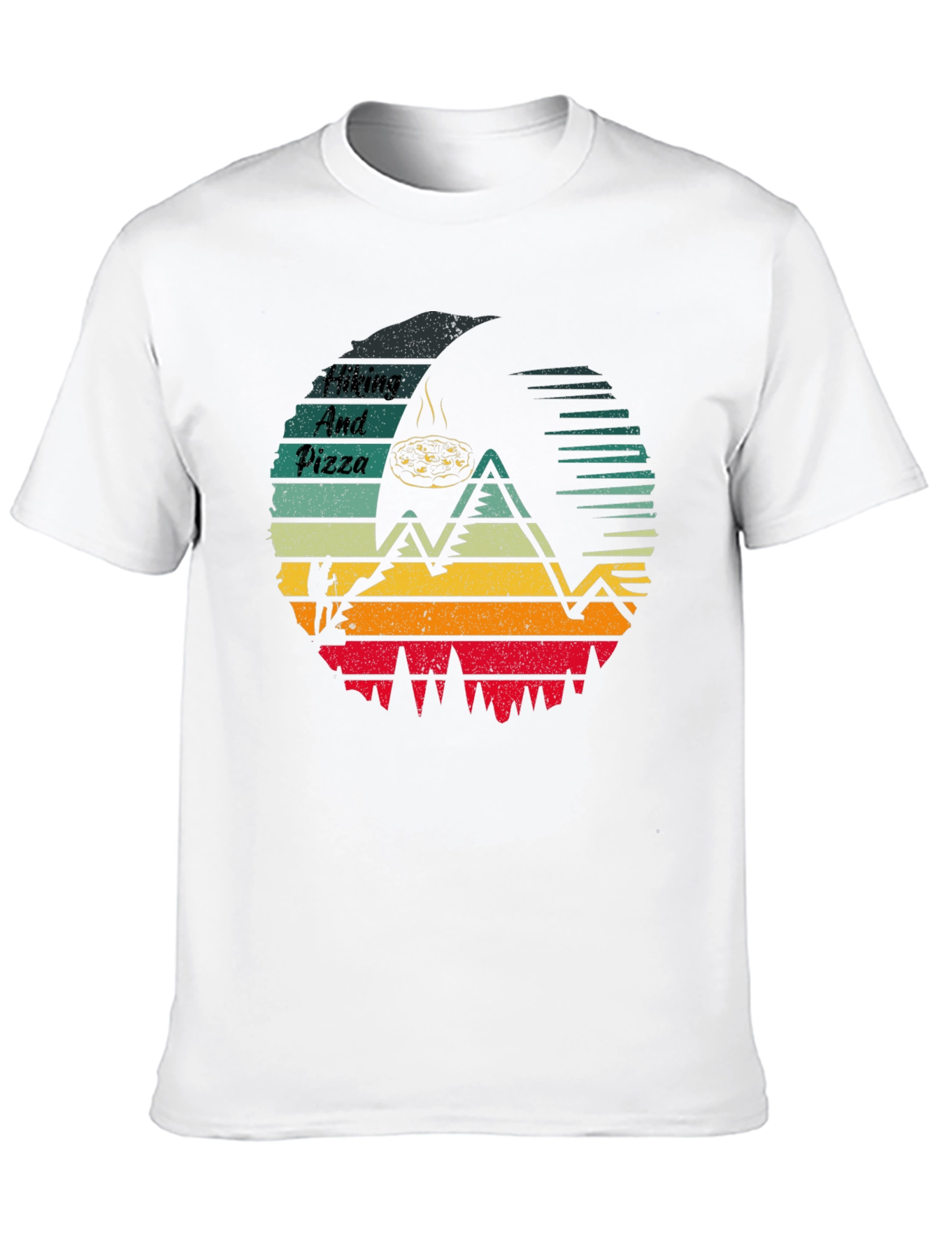 Hiking and Pizza T-Shirt Adventure Design