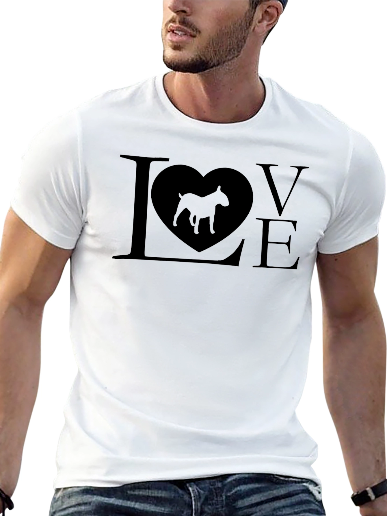 Bull Terrier Dog Lover T-Shirt - Mens Black Tee