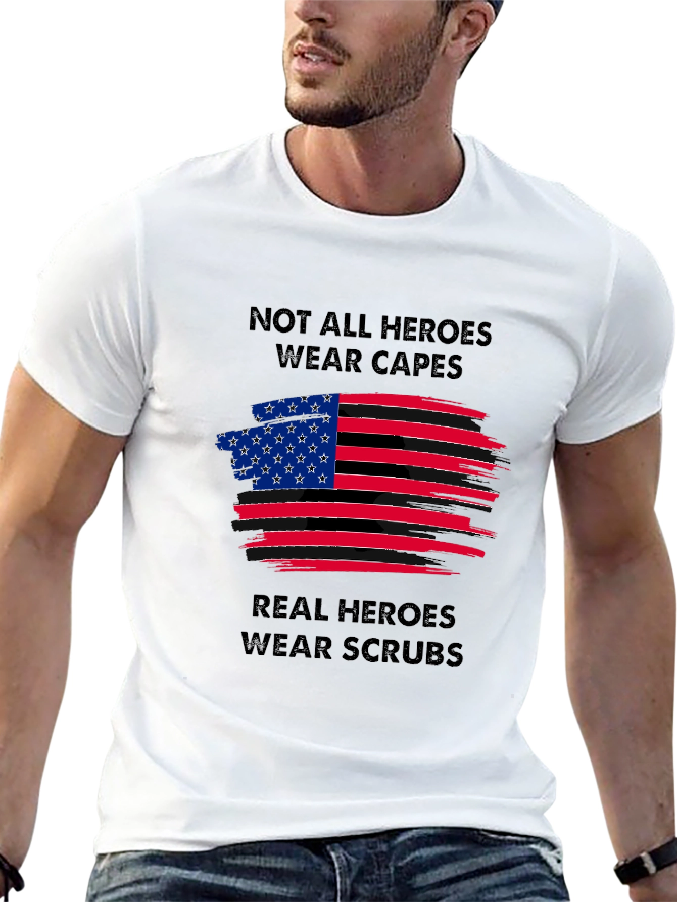 Hero Scrub Tee - Patriotic Medical Staff Appreciation