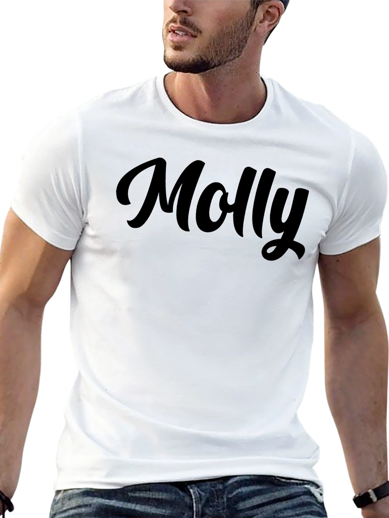 Personalized Molly Black T-Shirt - Custom Name Tee
