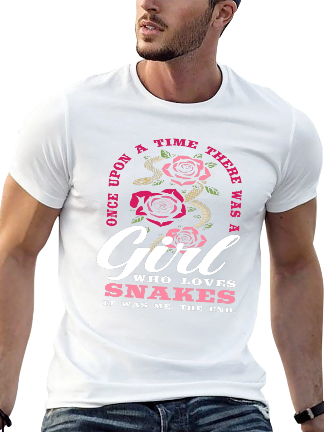 Girl Who Loves Snakes Black T-Shirt