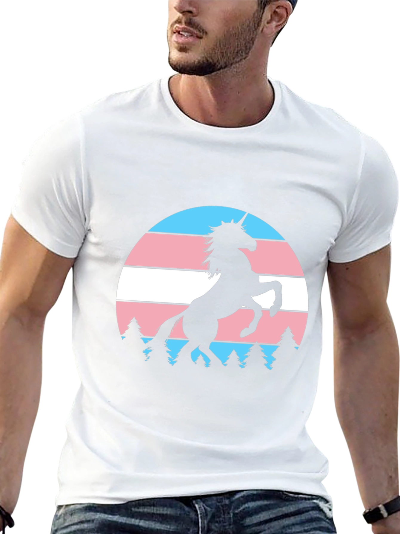 Trans Pride Unicorn T-Shirt - Black