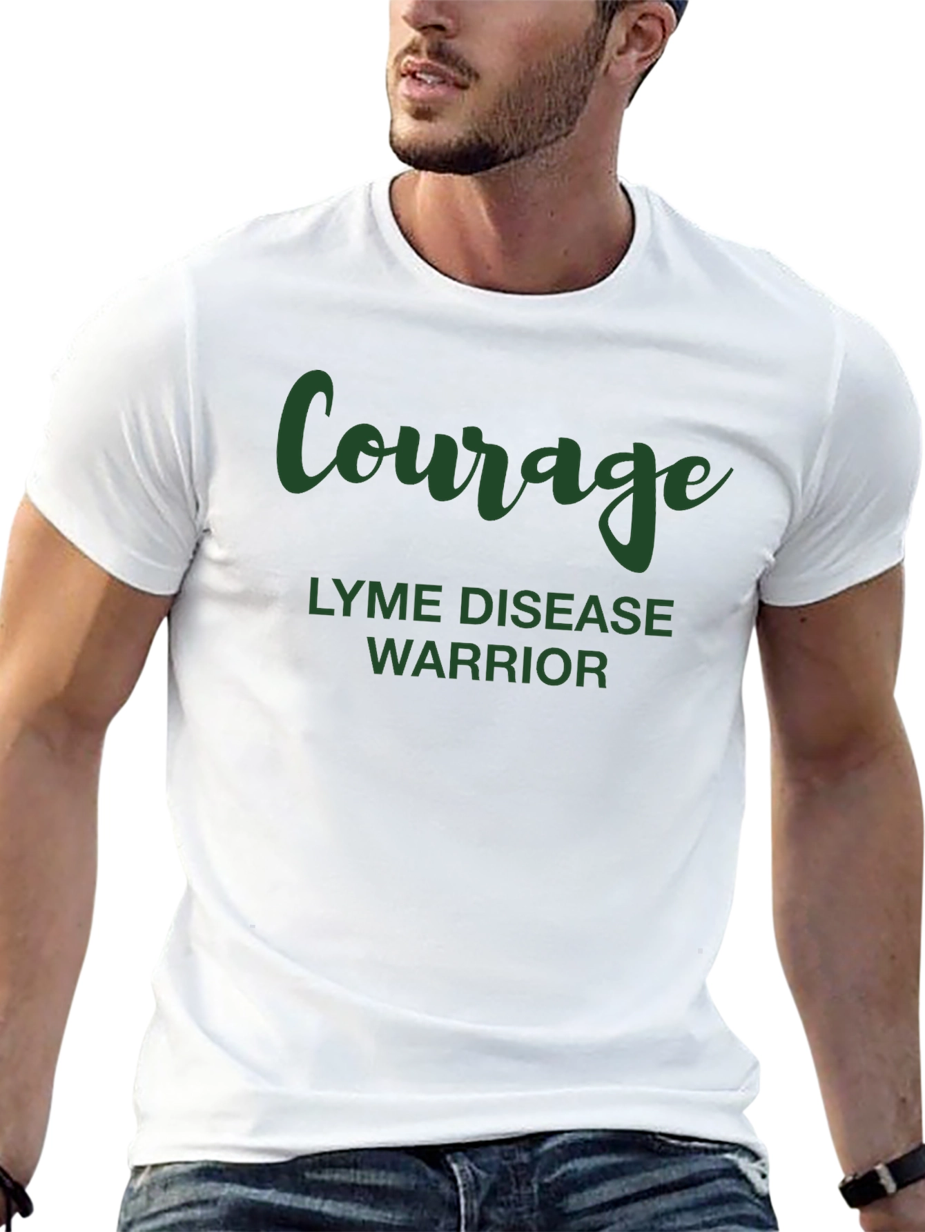 Courage Lyme Disease Warrior Black T-Shirt