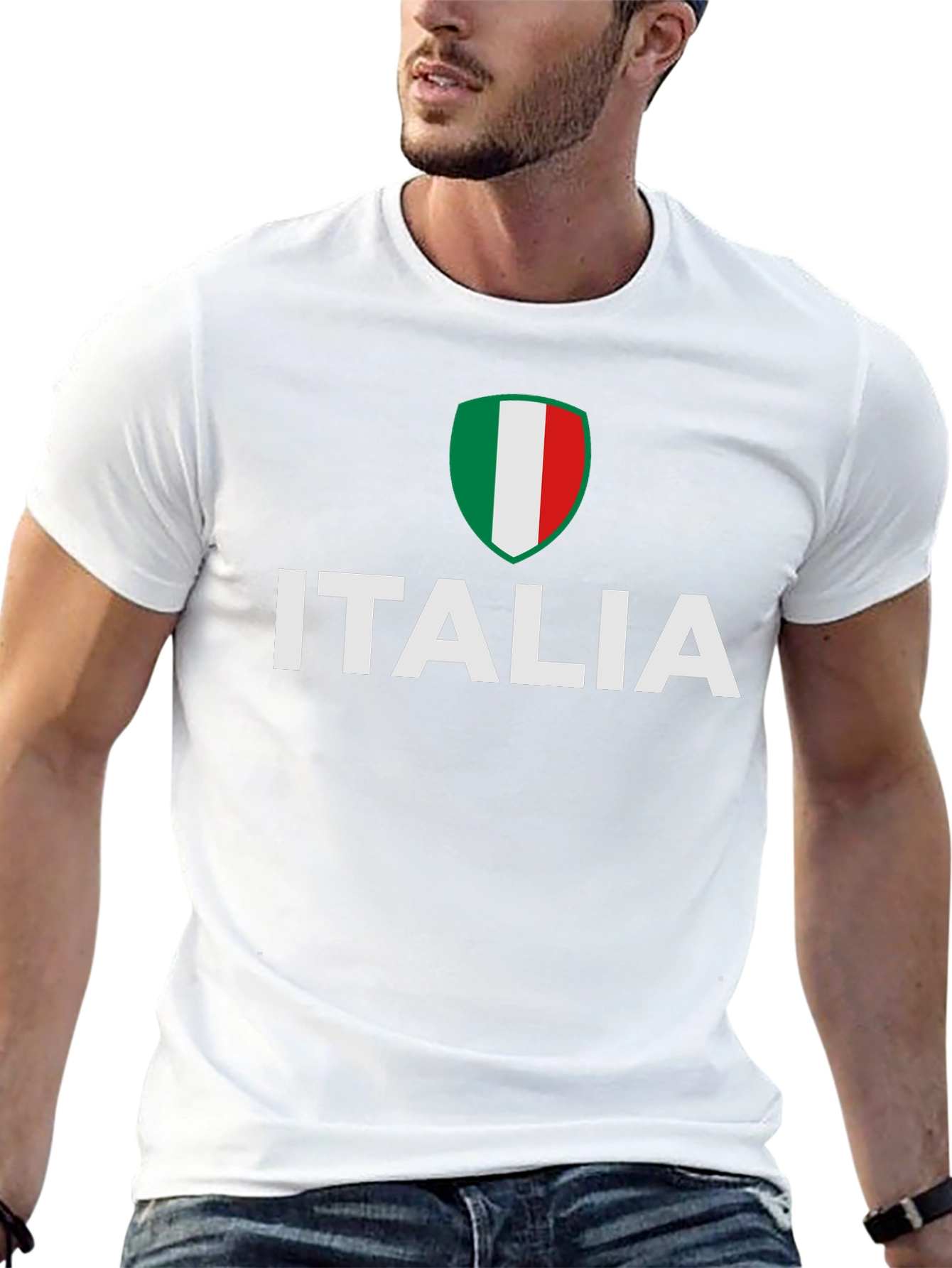 Italia Pride Tee - Italian Flag Crest T-Shirt
