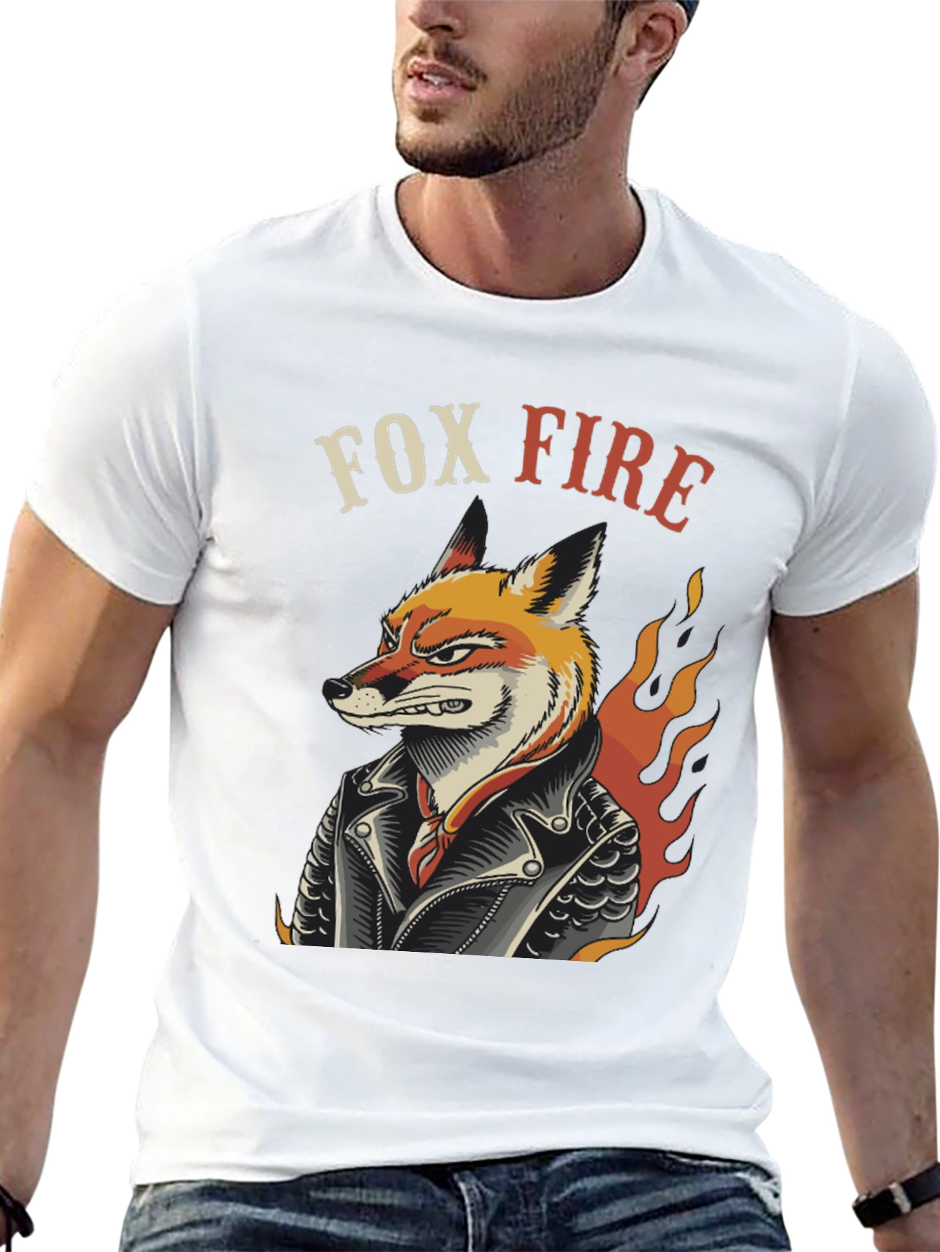 Fox Fire Graphic T-Shirt - Cool Animal Design